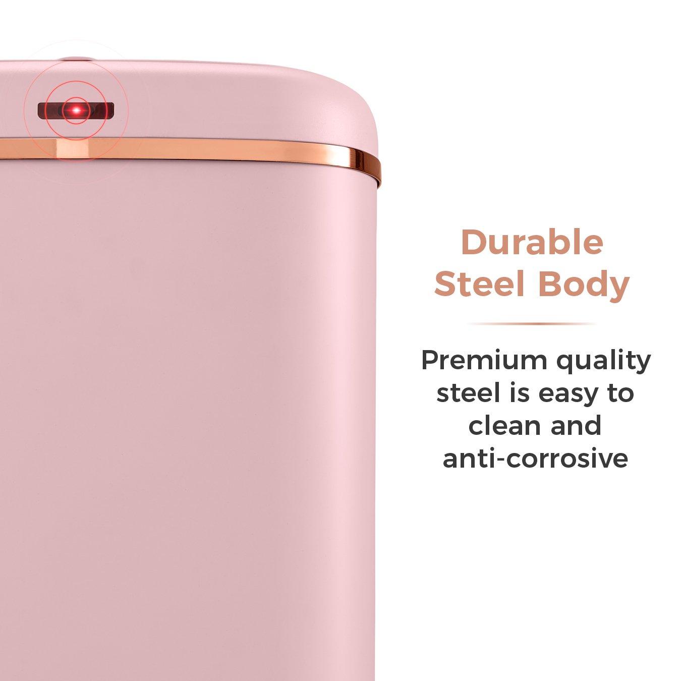 Pink - Tower - Cavaletto 58L Sensor Bin Pink - 7