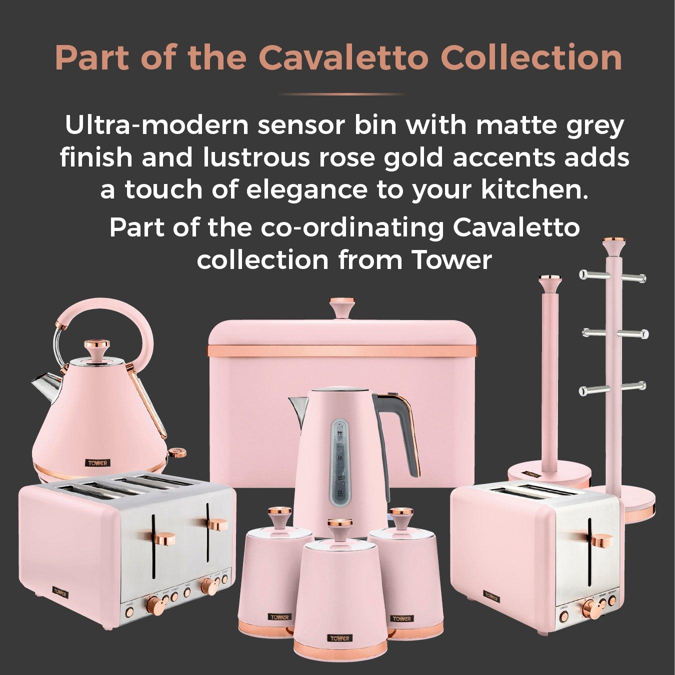 Pink - Tower - Cavaletto 58L Sensor Bin Pink - 8