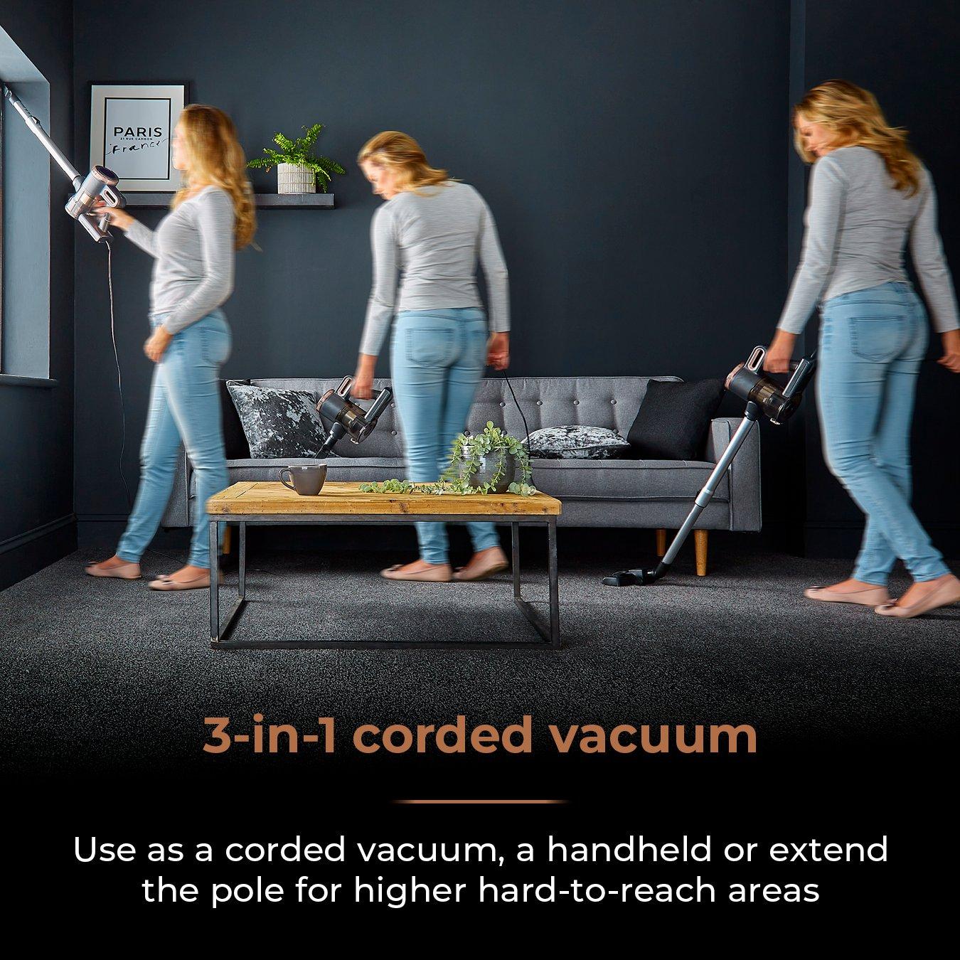 Rose Gold - Tower - RXEC20 Plus 600W Corded 3-in-1 Vacuum Cleaner - 3