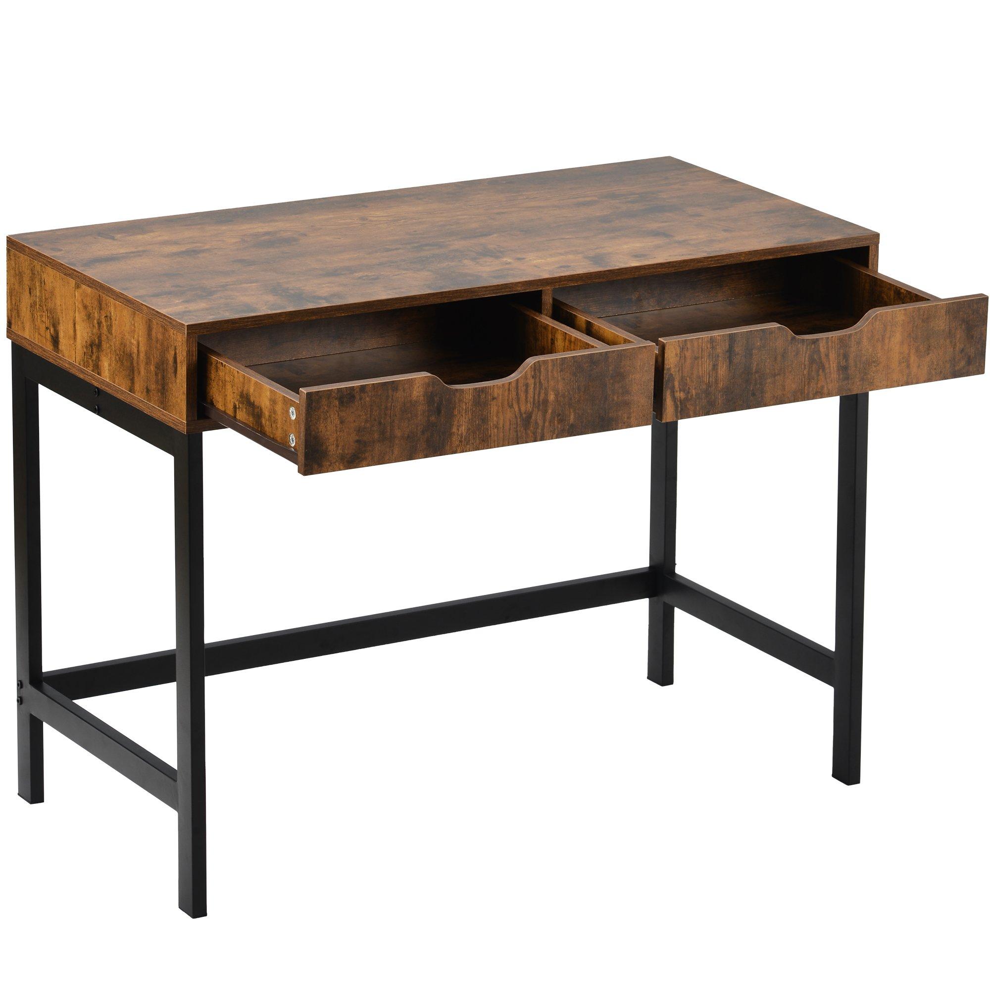 Brown - Urban Meuble - Modern Desk Wood Finish Durable Home Office - 7