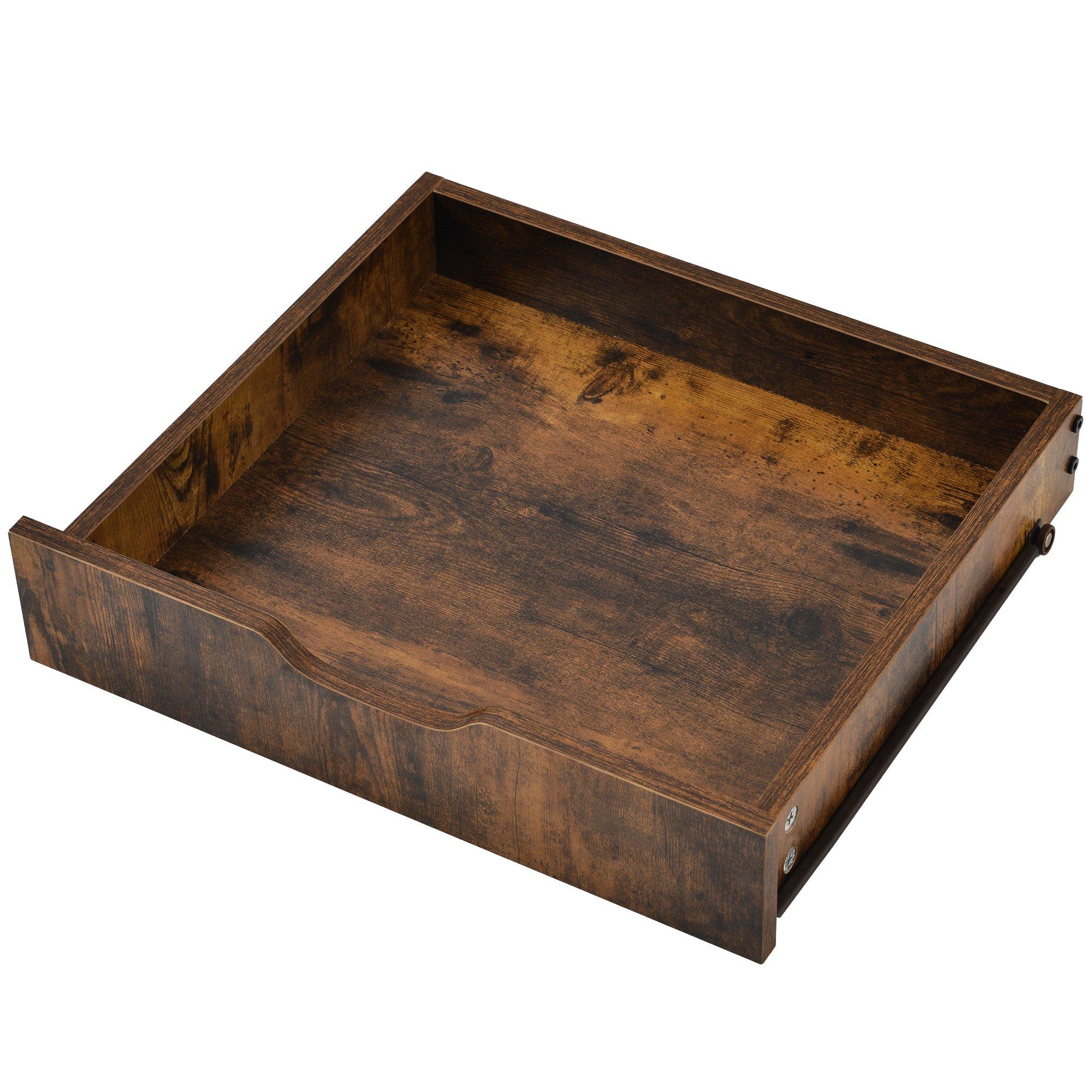 Brown - Urban Meuble - Modern Desk Wood Finish Durable Home Office - 10