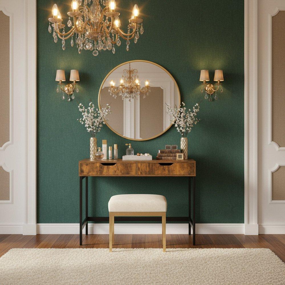 Brown - Urban Meuble - Modern Style Wooden Dressing Table - 1