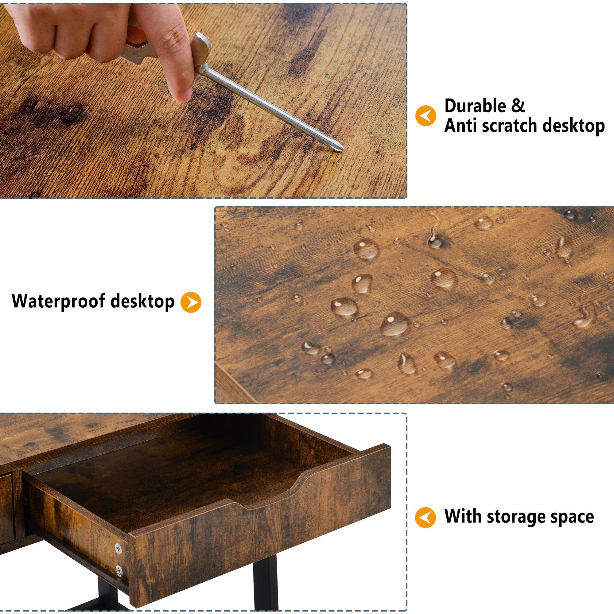 Brown - Urban Meuble - Modern Style Wooden Dressing Table - 9