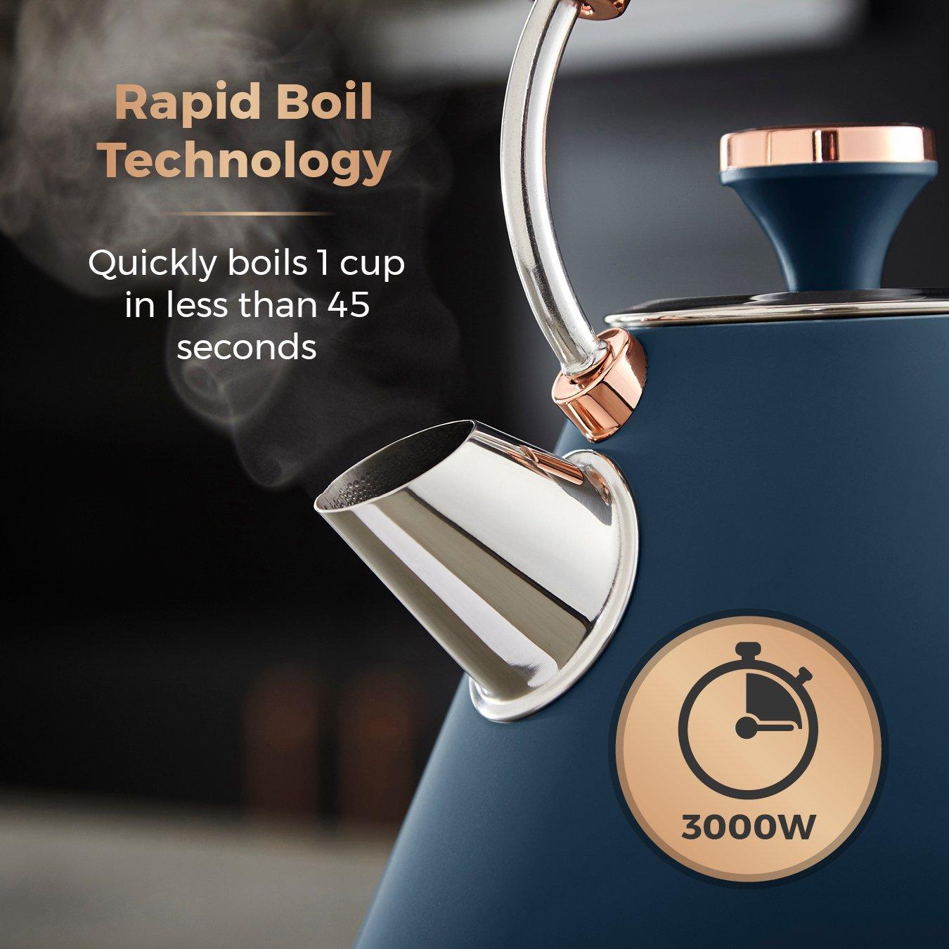 Midnight Blue - Tower - Cavaletto 3KW 1.7 Litre Pyramid Kettle Midnight Bl - 4