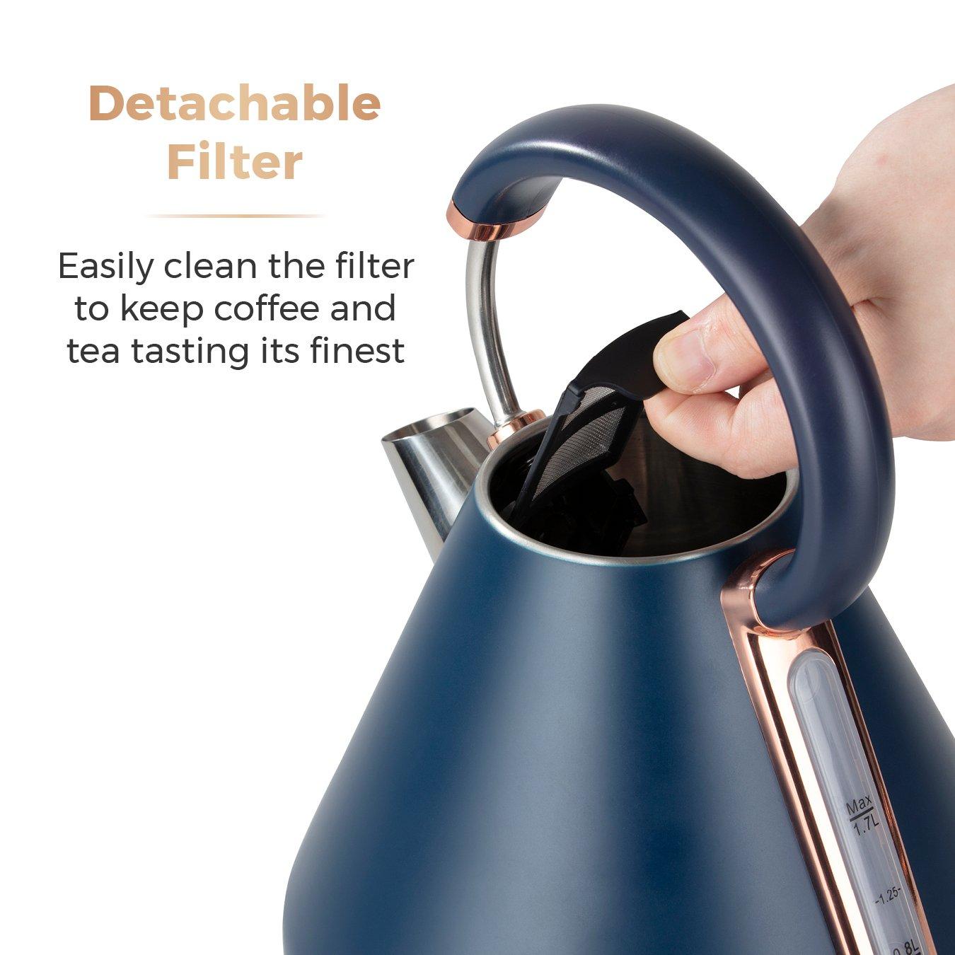 Midnight Blue - Tower - Cavaletto 3KW 1.7 Litre Pyramid Kettle Midnight Bl - 6