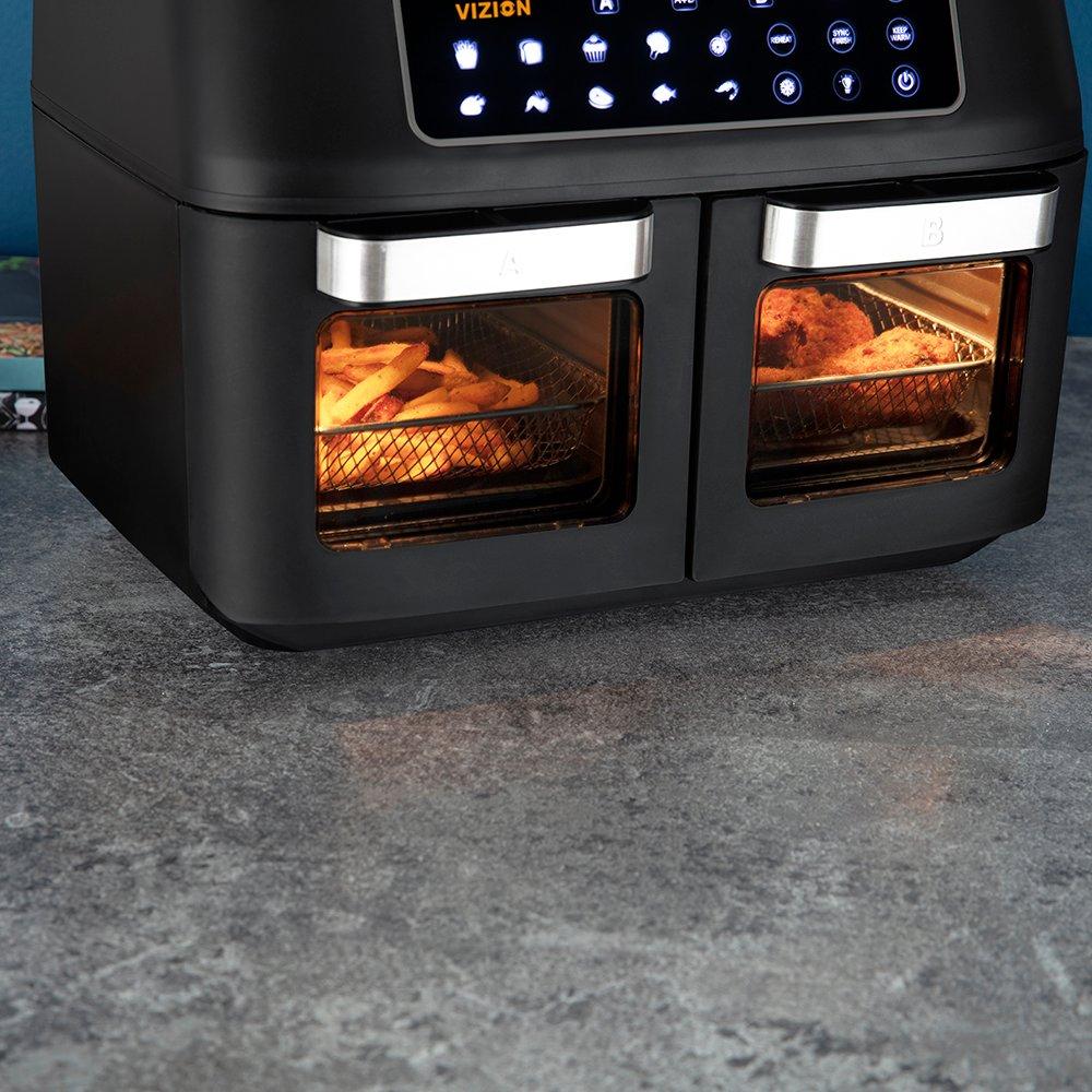 Black - Tower - Vortx 11L Vizion Dual Oven Air Fryer Digital Black - 12