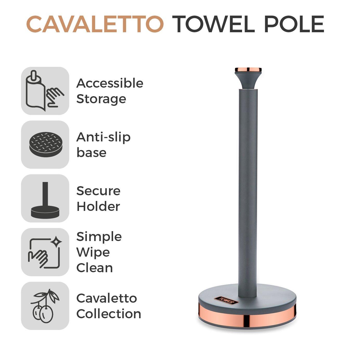 Grey - Tower - Cavaletto Towel Pole - 2