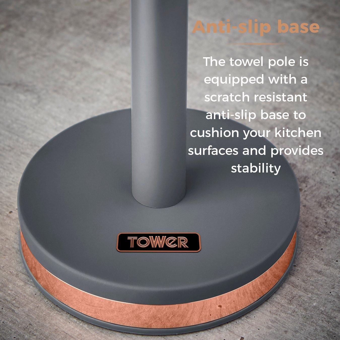 Grey - Tower - Cavaletto Towel Pole - 4