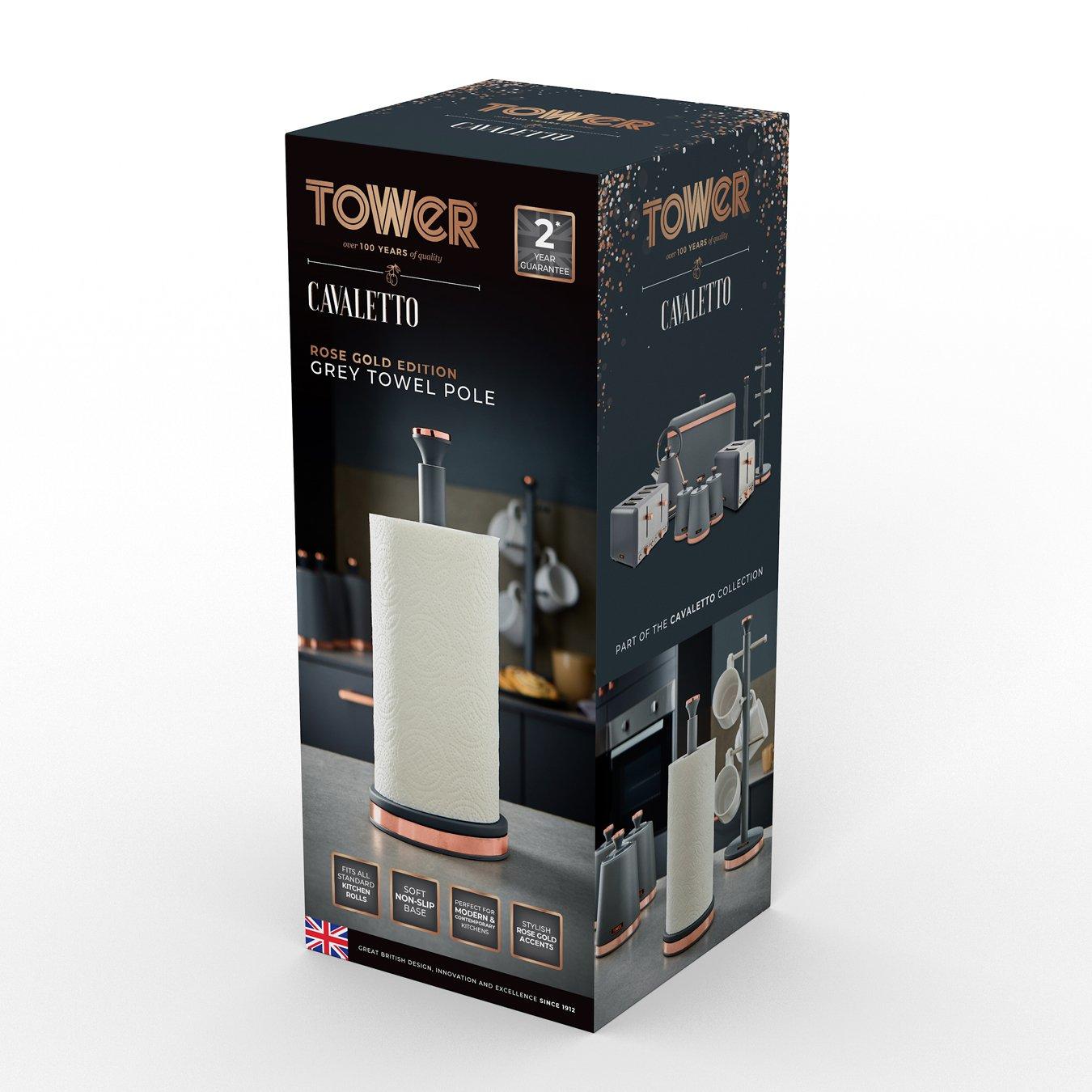 Grey - Tower - Cavaletto Towel Pole - 9