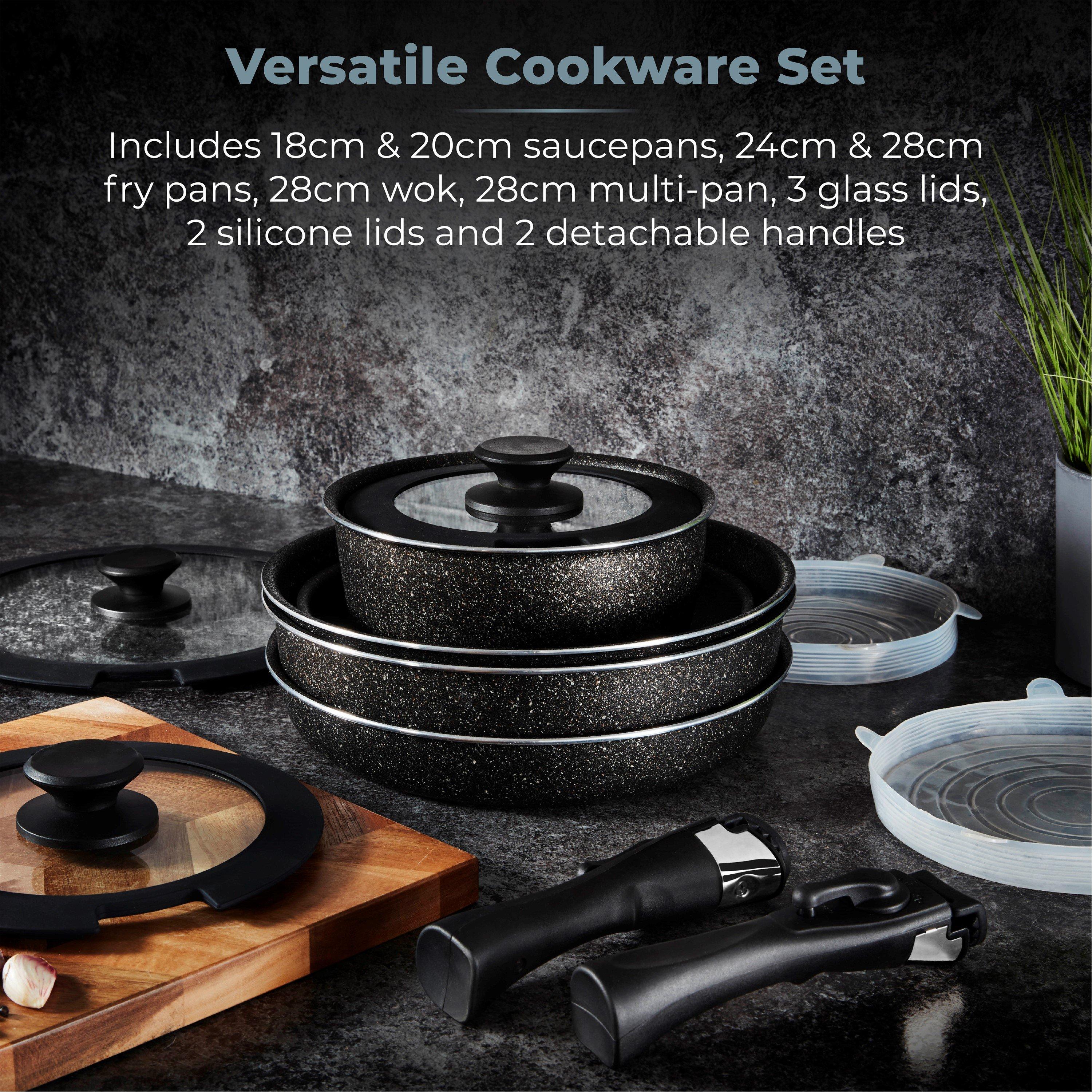 Black - Tower - Freedom Precision 13 Piece Cookware Set - 3
