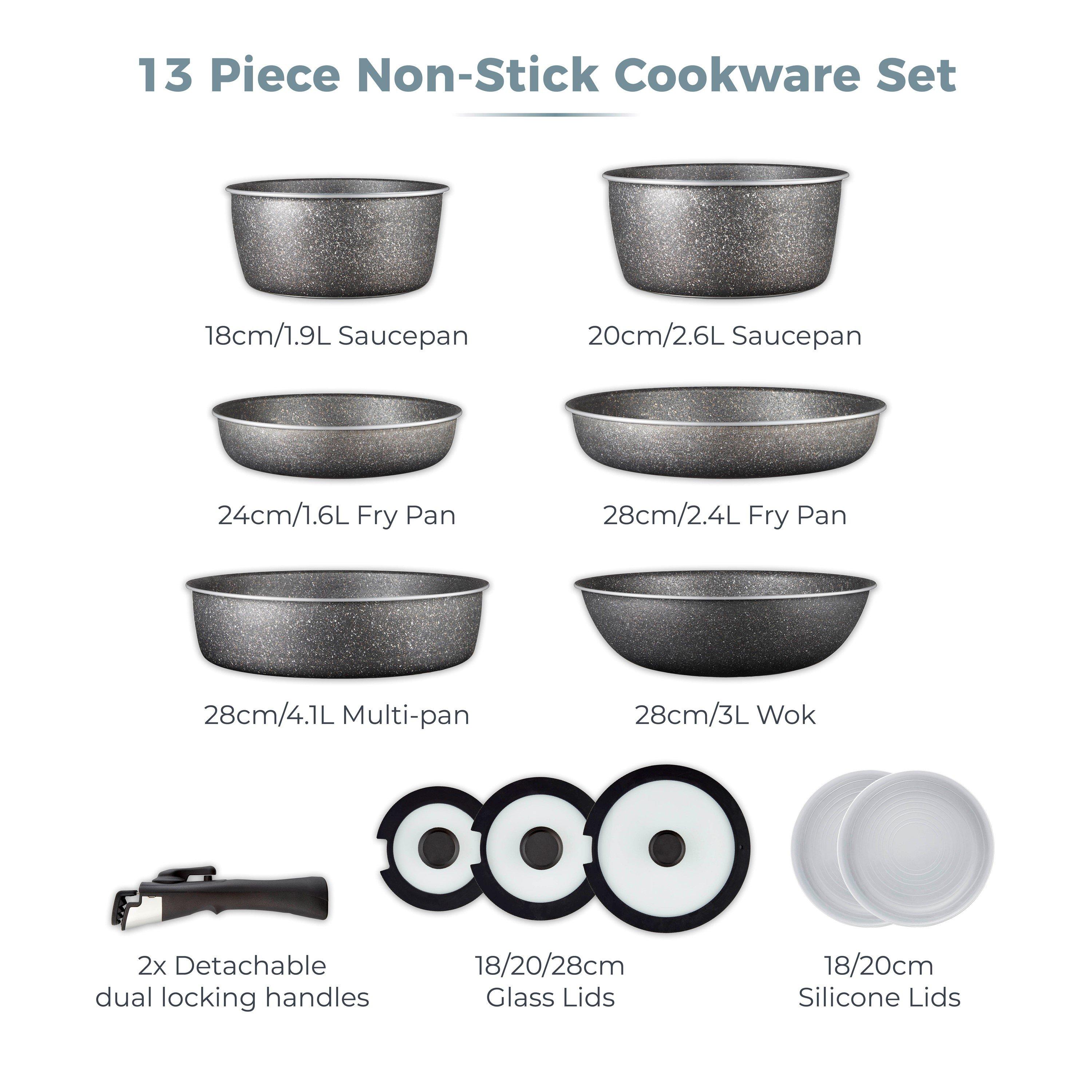 Black - Tower - Freedom Precision 13 Piece Cookware Set - 10