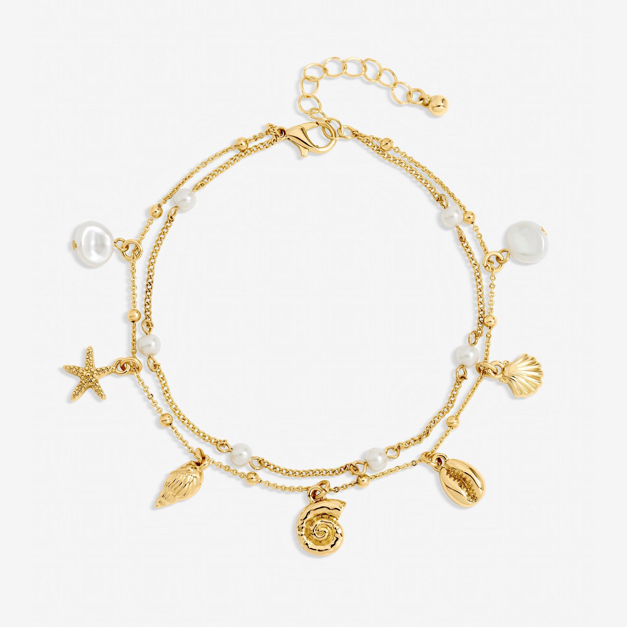 Gold - Mood - Gold Plated Shell Anklet