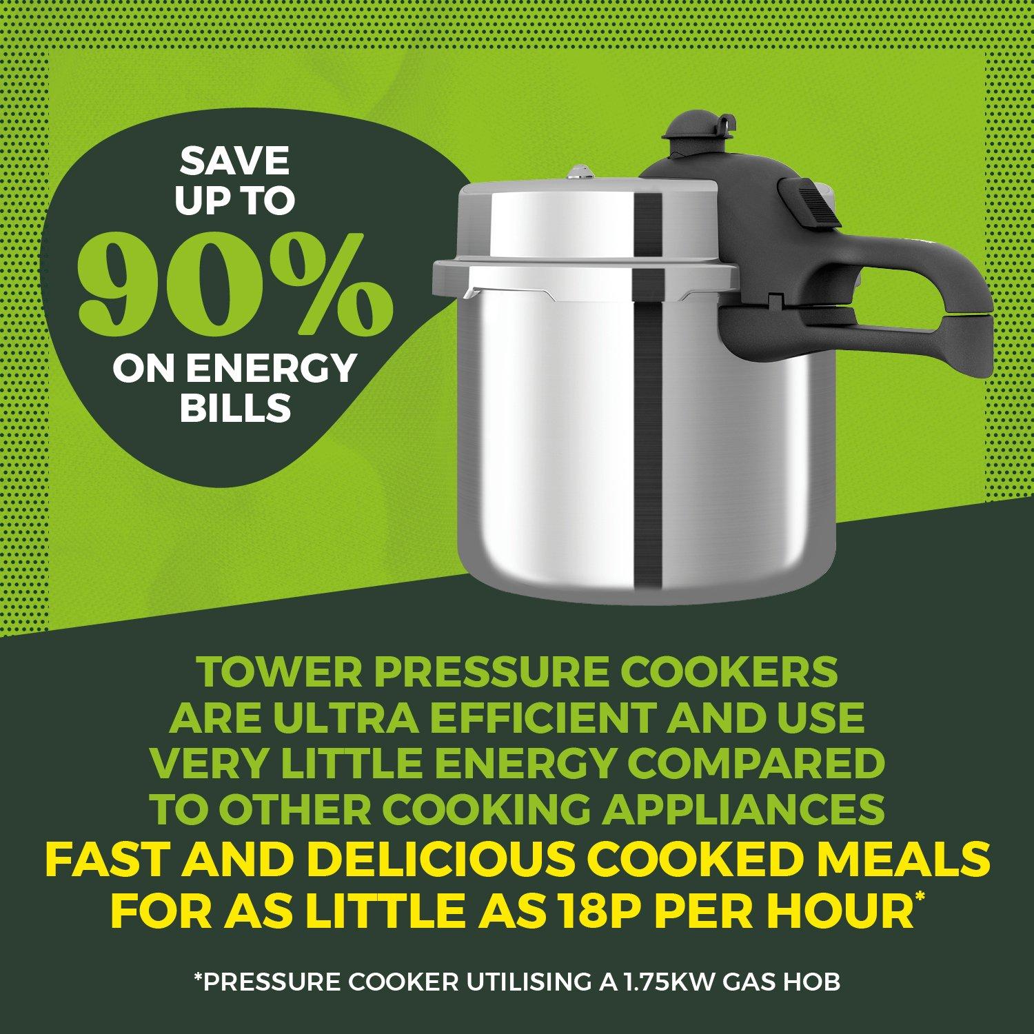 Aluminium - Tower - High Dome 6 Litre Pressure Cooker - 2
