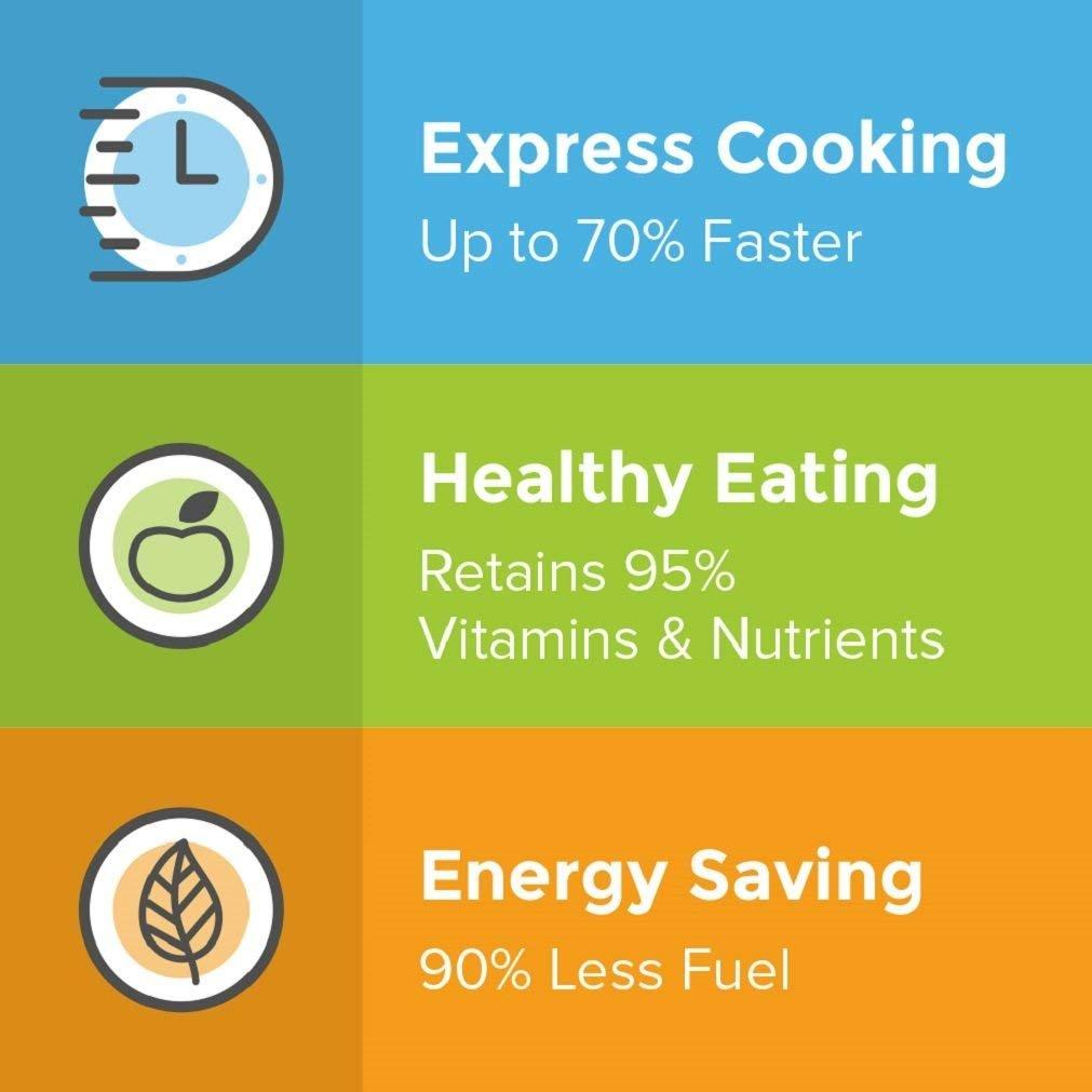 Aluminium - Tower - High Dome 6 Litre Pressure Cooker - 5