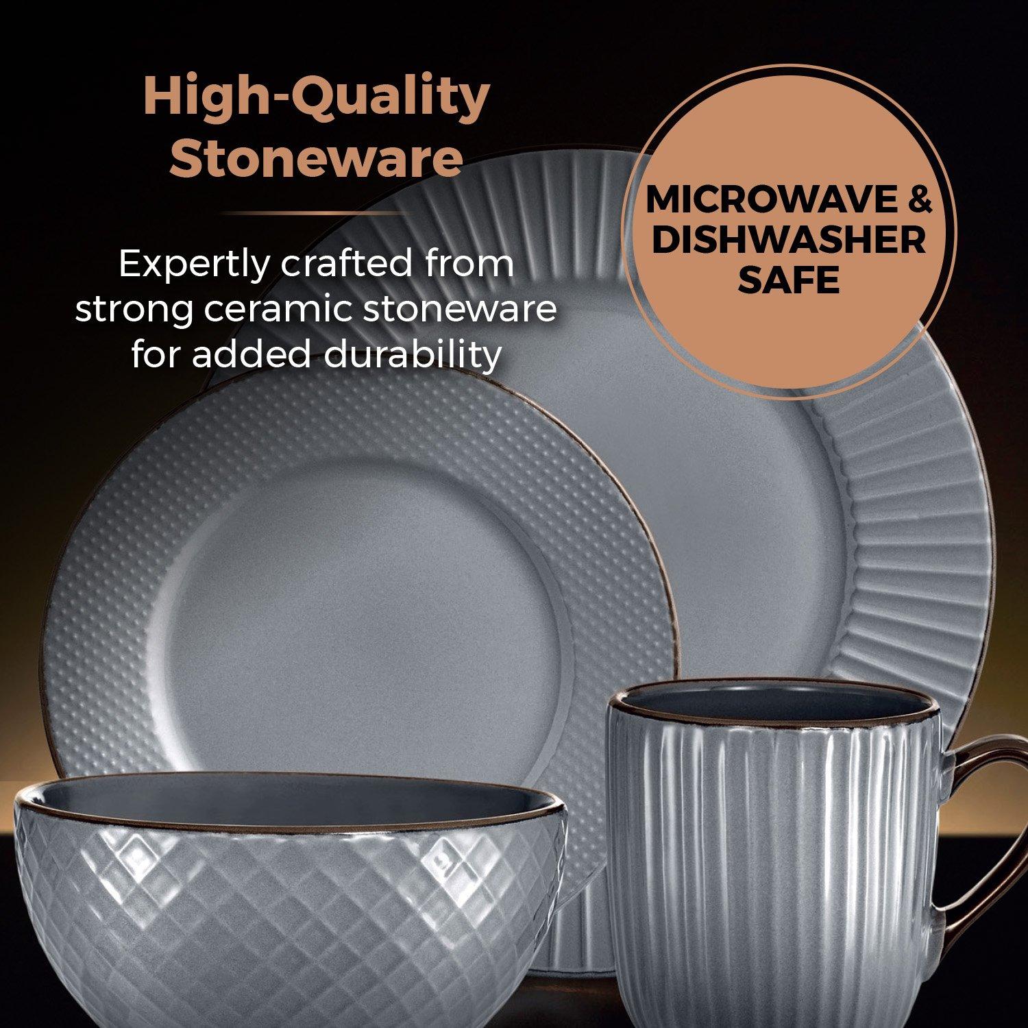 Grey - Tower - Empire 16 Piece Dinnerware Set - 4