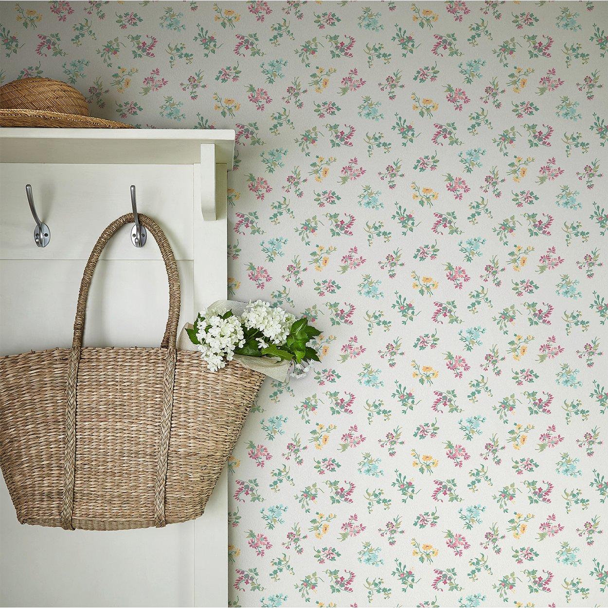 Cream - Laura Ashley - Laura Ashley Keeleigh Posy Multi Wallpaper - 1