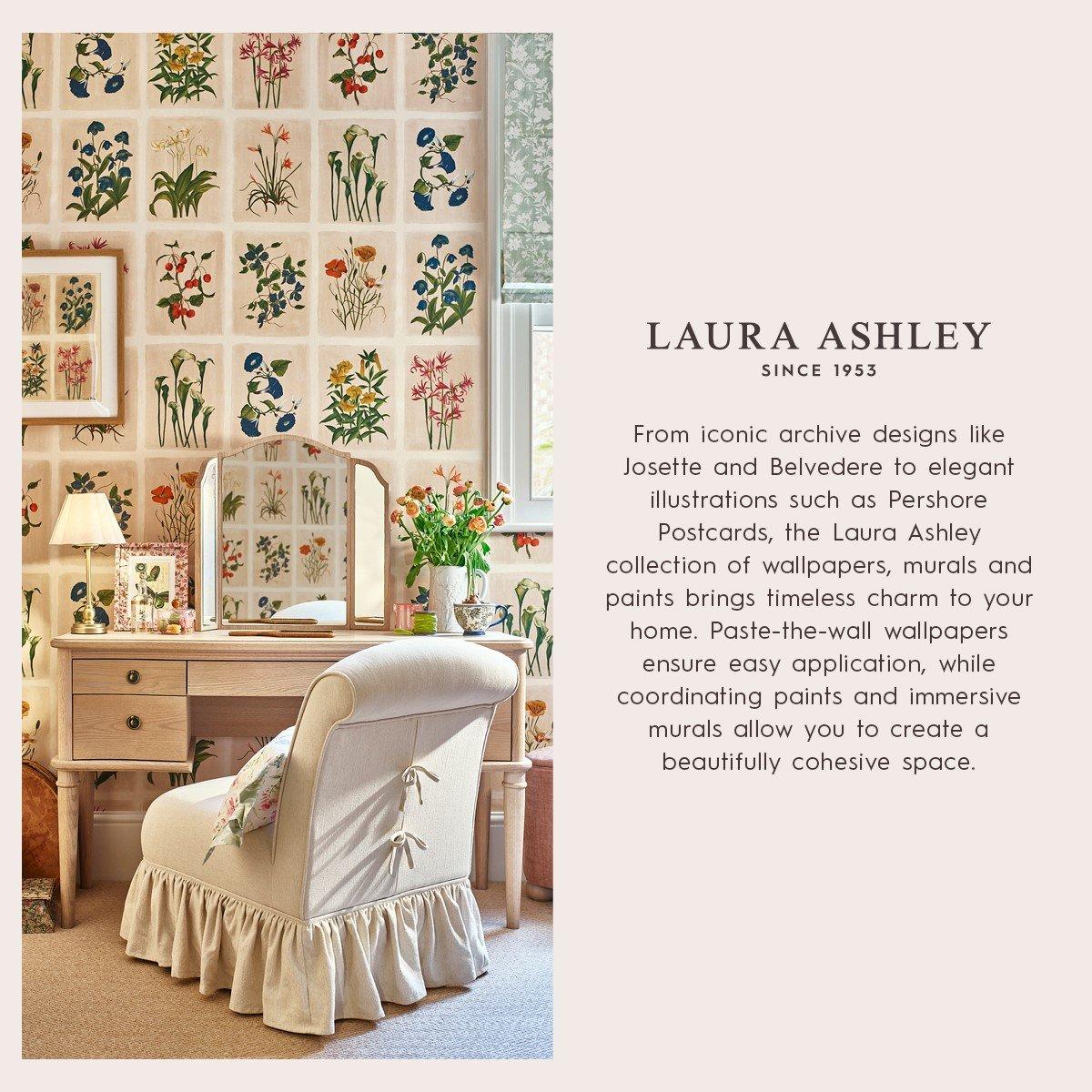 White - Laura Ashley - Brayton Leaves Fresh Green Wallpaper - 7