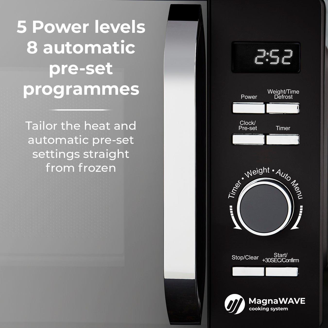 Black - Tower - Renaissance 20L Microwave Digital Black - 4