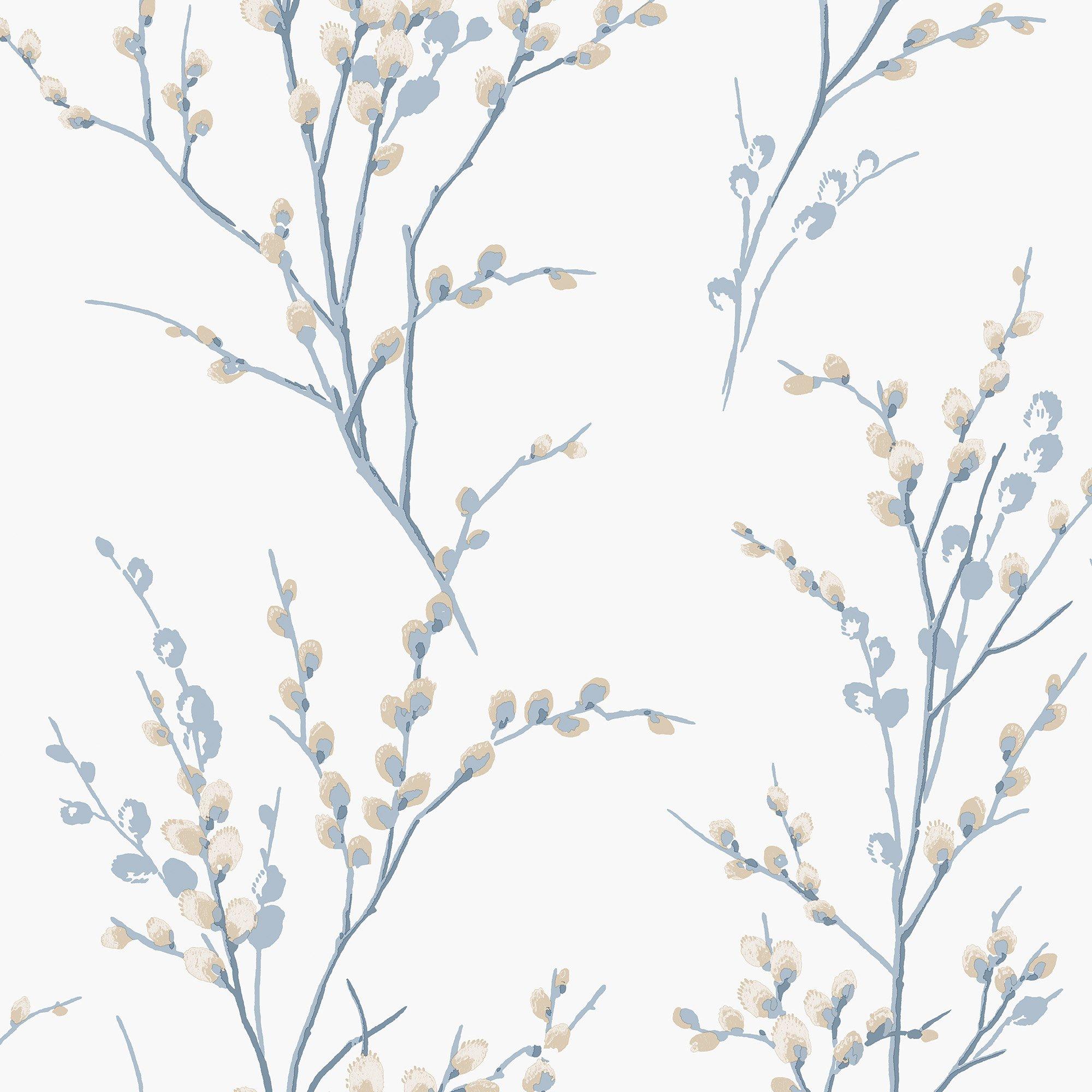 White - Laura Ashley - Laura Ashley Pussy Willow Seaspray Wallpaper - 2