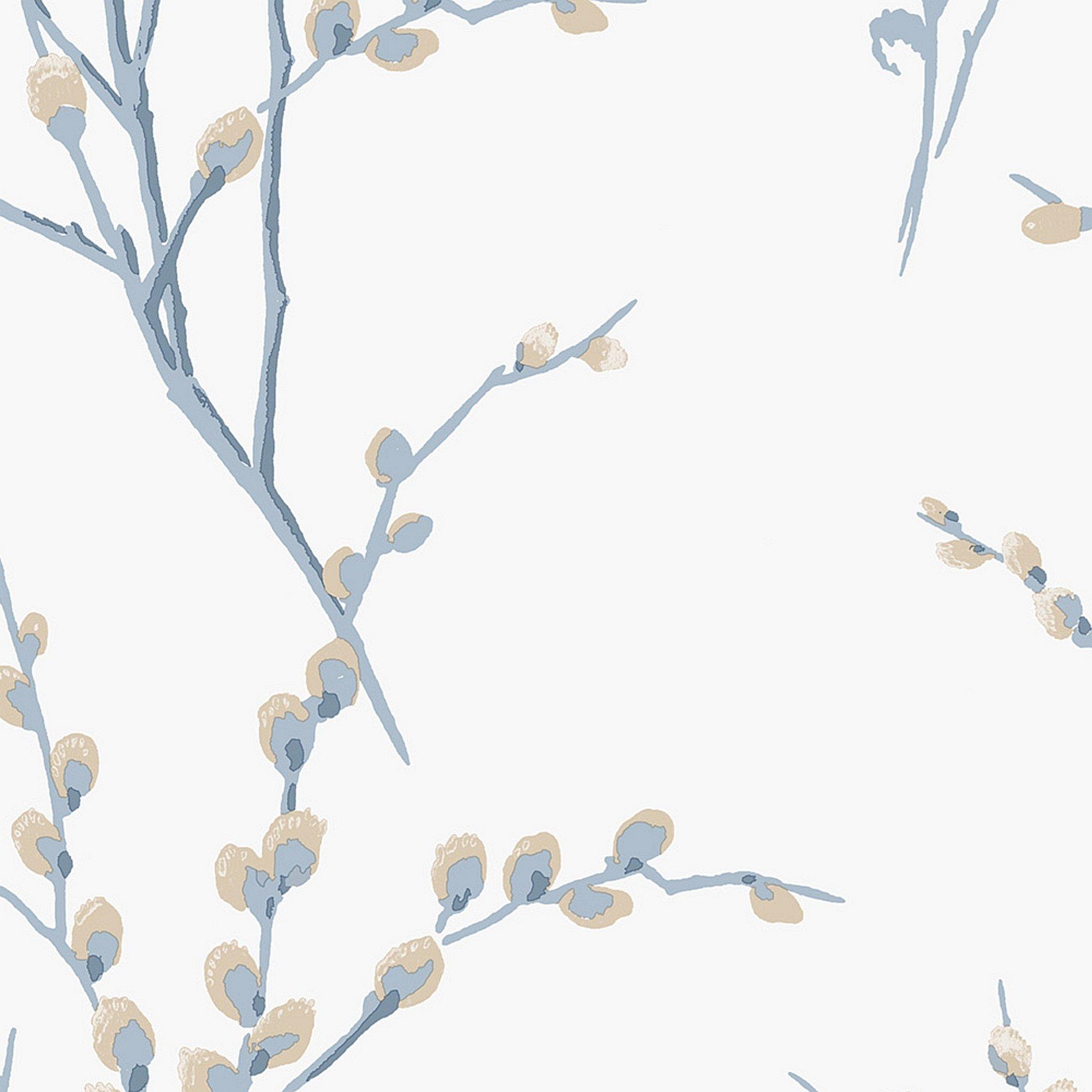 White - Laura Ashley - Laura Ashley Pussy Willow Seaspray Wallpaper - 4