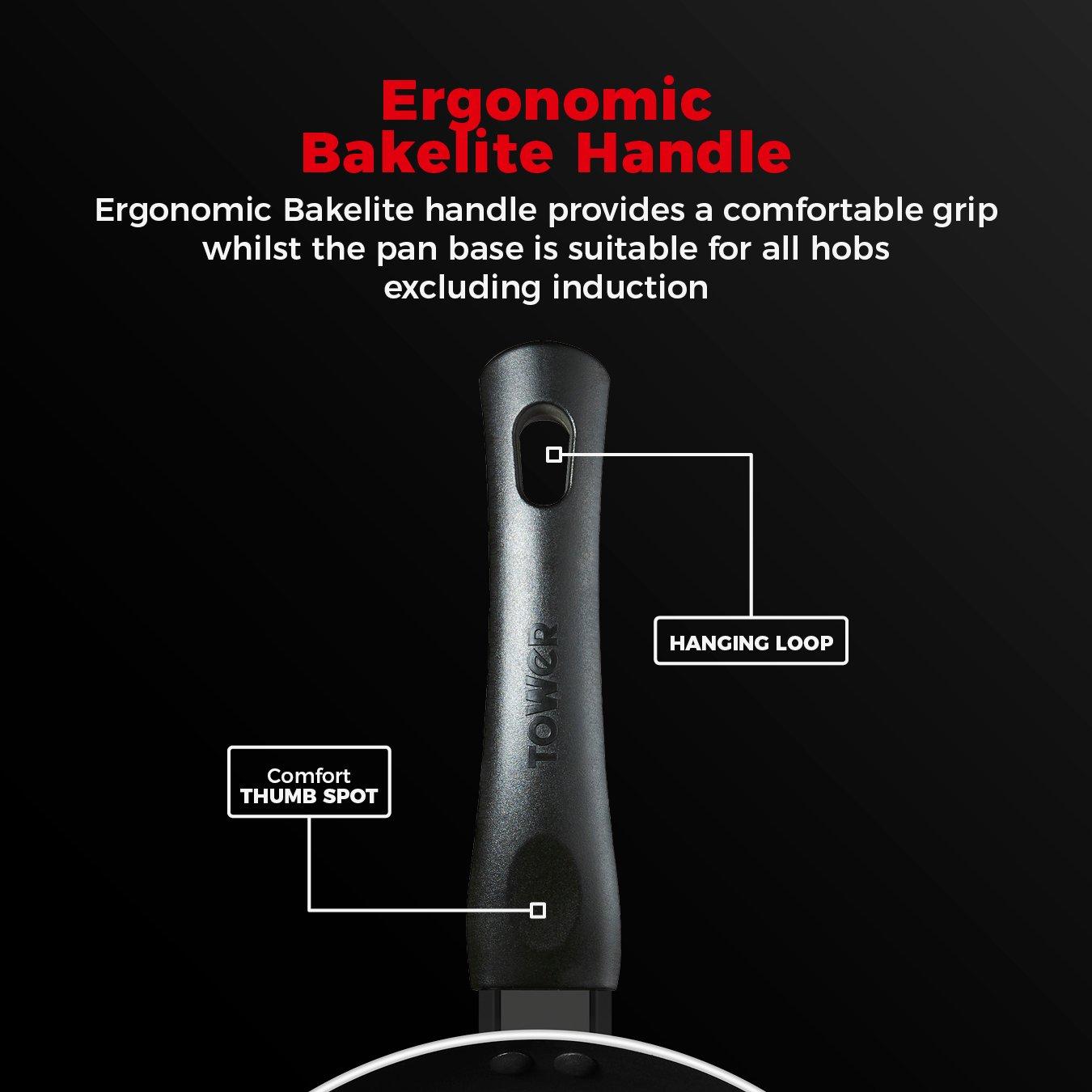 Black - Tower - Smart Start Classic 32cm Frying Pan - 9