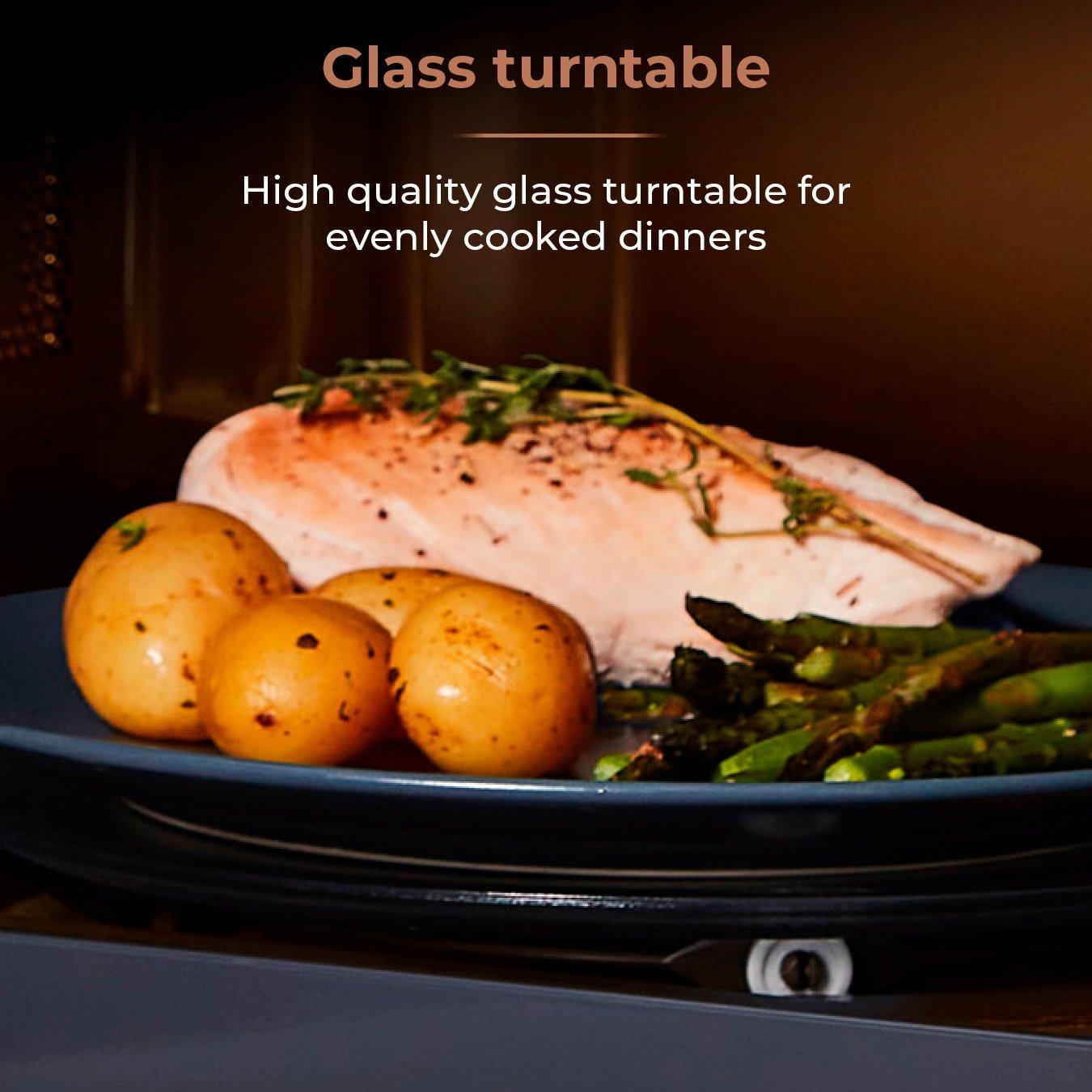 Black - Tower - Cavaletto 20L Manual Microwave - 7