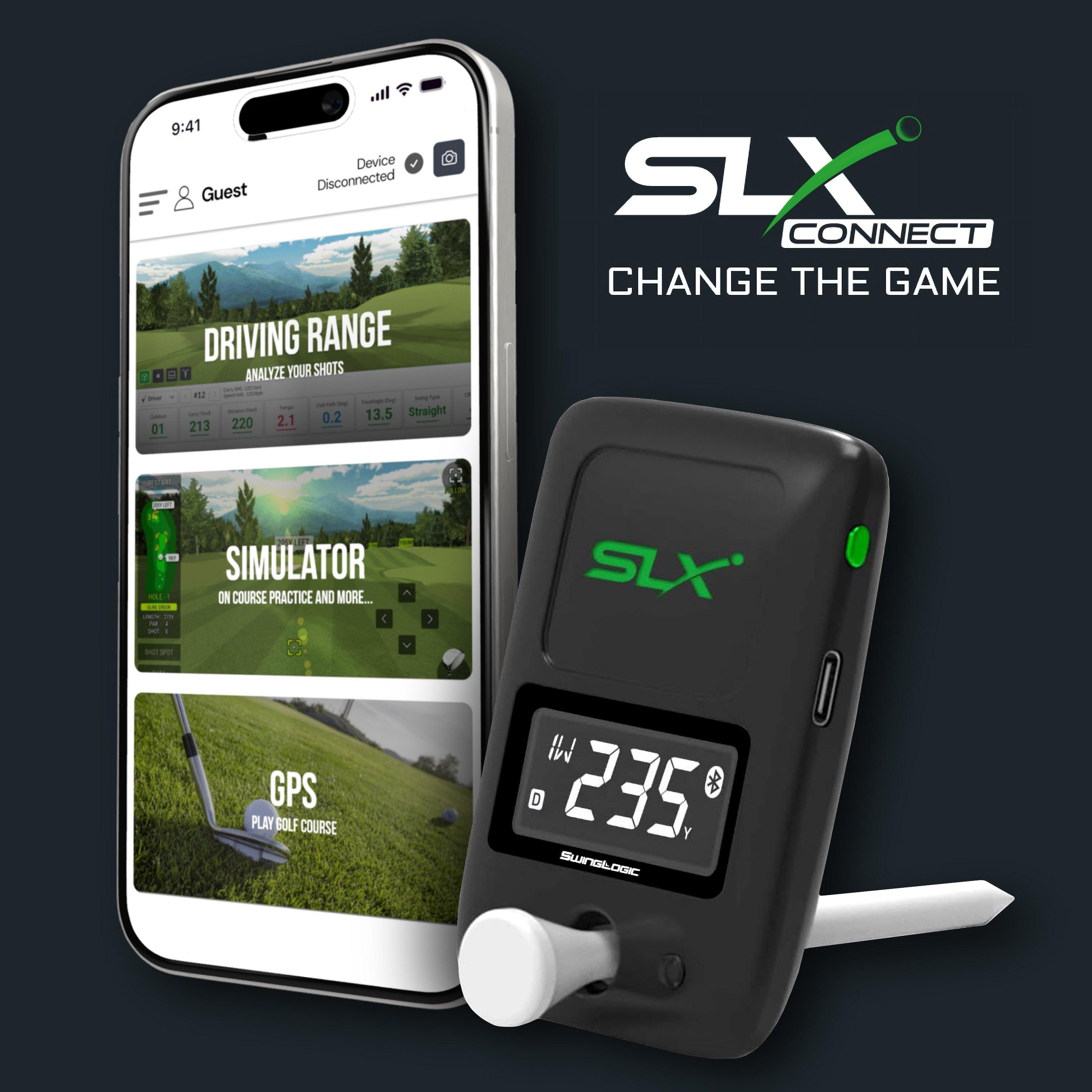 Black - SwingLogic - SLX Hybrid Mini Launch Monitor - 4