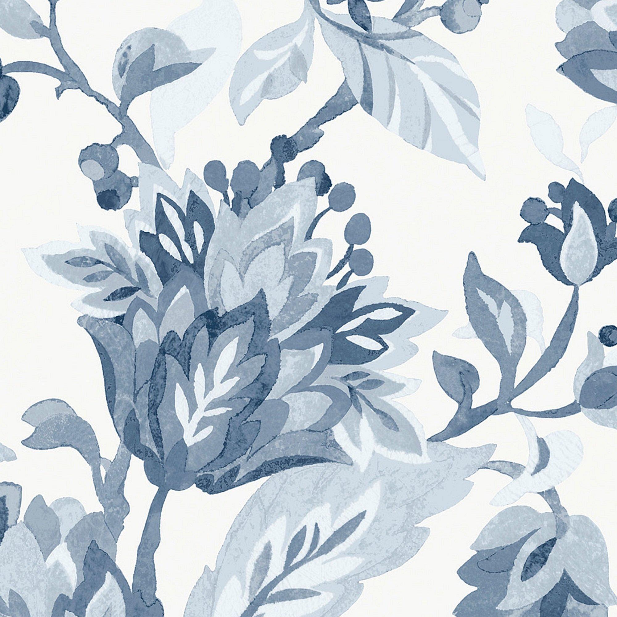 White - Laura Ashley - Laura Ashley Adwick Trail Dark Seaspray Wallpaper - 4