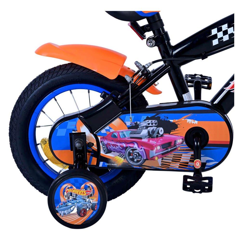 Black - Hot Wheels - 12 Boys Childrens Bike - 7