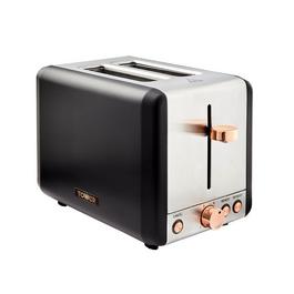 Tower Cavaletto 2 Slice Stainless Steel Toaster Black wi