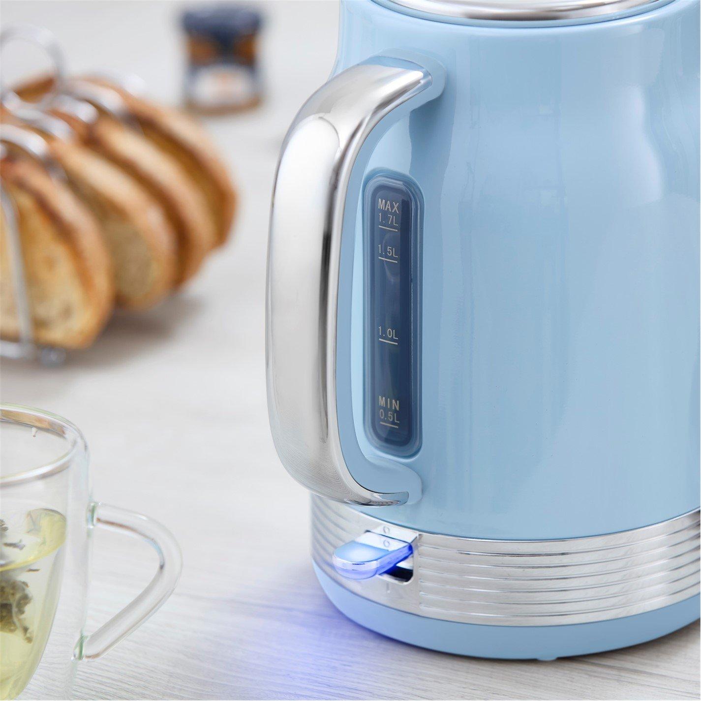 Blue - Swan - Retro Revive Kitchen Set 1.7L Rapid Boil Jug Kettle and 2 Slice Toaster Blue EEJB370 - 4