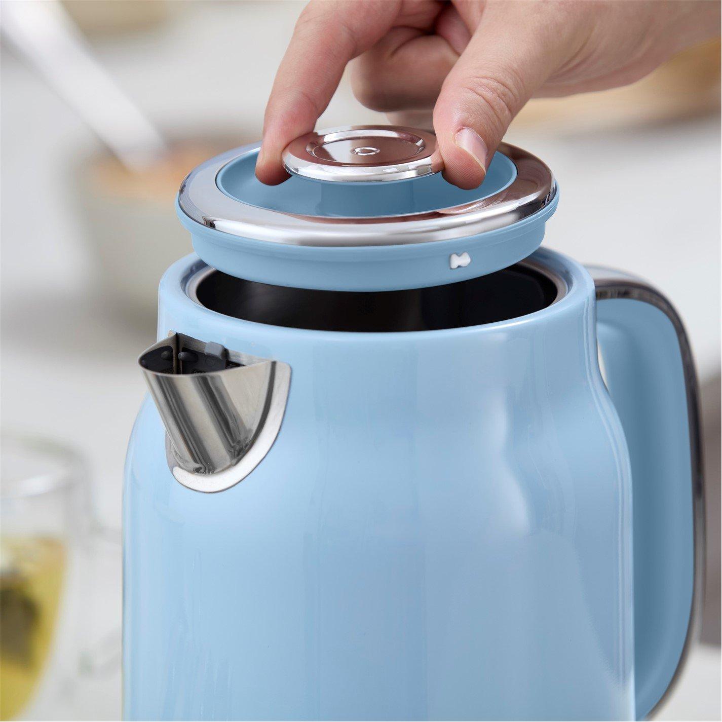 Blue - Swan - Retro Revive Kitchen Set 1.7L Rapid Boil Jug Kettle and 2 Slice Toaster Blue EEJB370 - 6