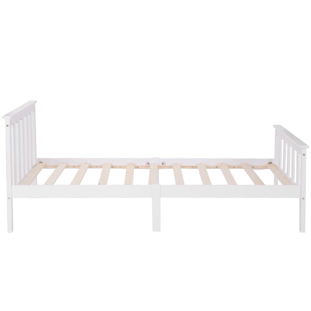 White - Urban Meuble - Classic White Wood Bed Frame - 7