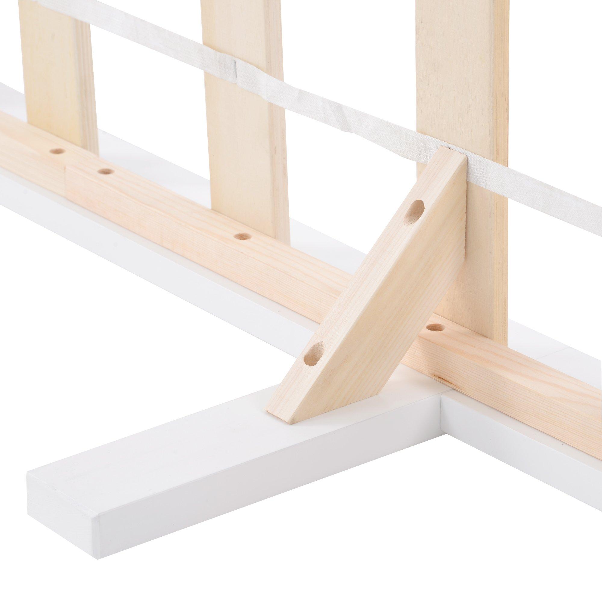 White - Urban Meuble - Classic White Wood Bed Frame - 9