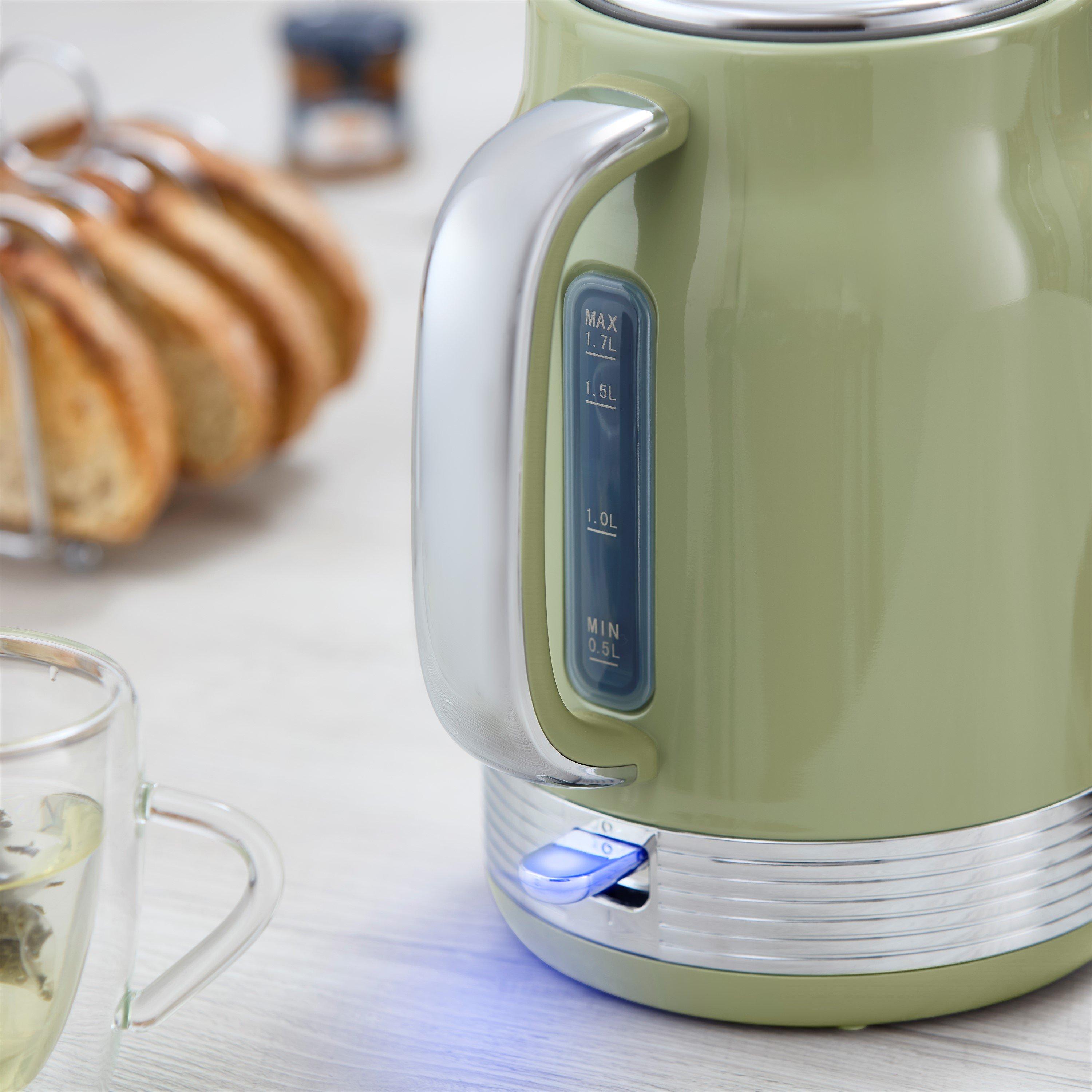 Green - Swan - Swan Retro Kitchen Set - 1.7L Kettle with Removabl - 2
