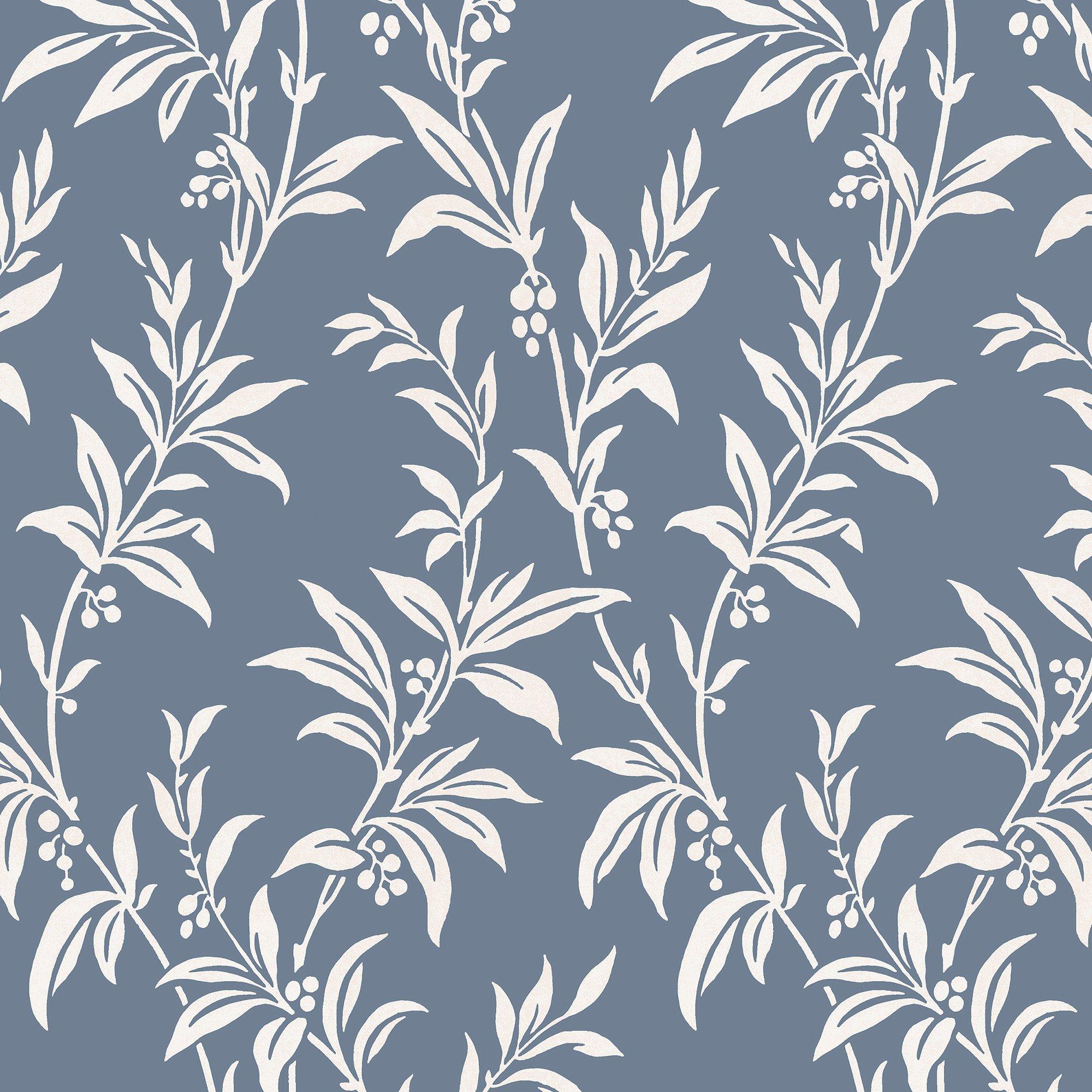 Blue - Laura Ashley - Laura Ashley Paxford Leaves Dark Seaspray Wallpape - 2
