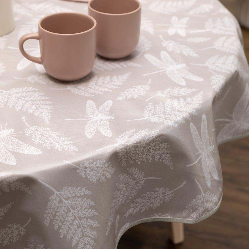 Beige - D C Fix - Dragon Fairy Wipe Clean Polyester Tablecloth - 1