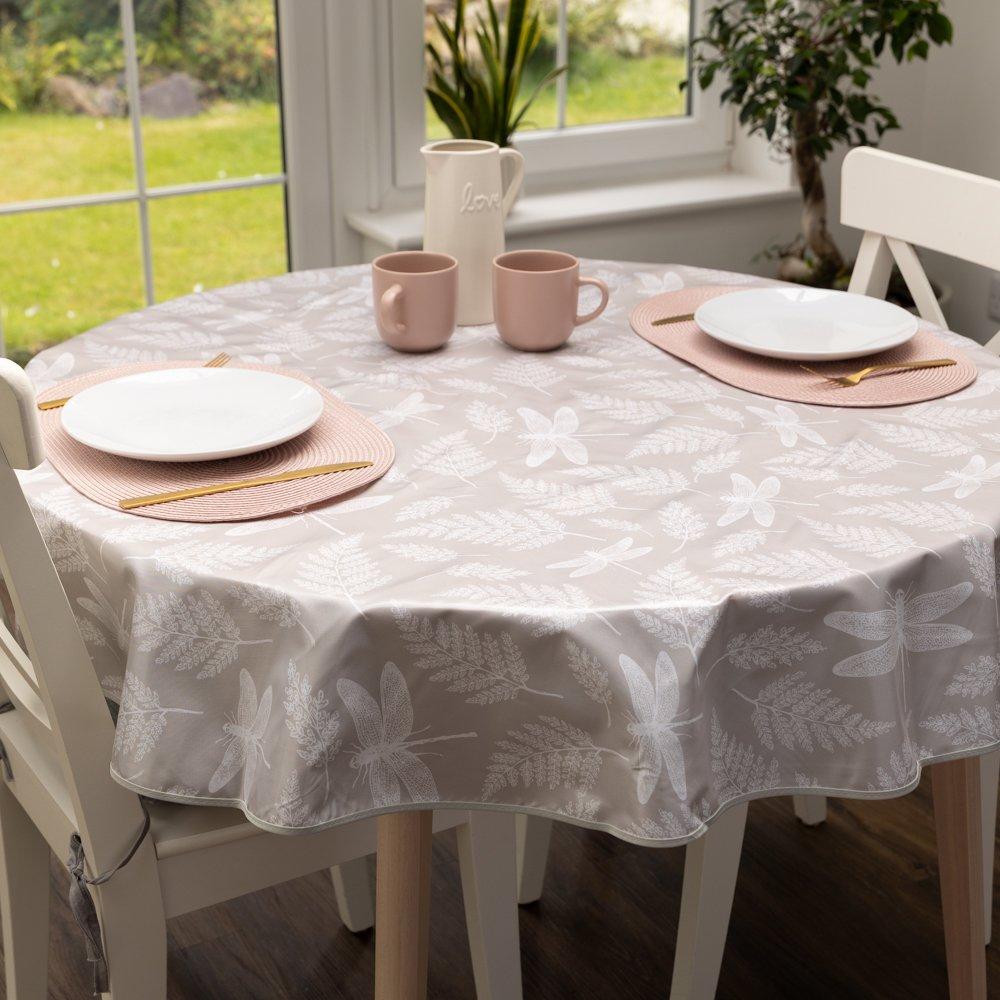 Beige - D C Fix - Dragon Fairy Wipe Clean Polyester Tablecloth - 3