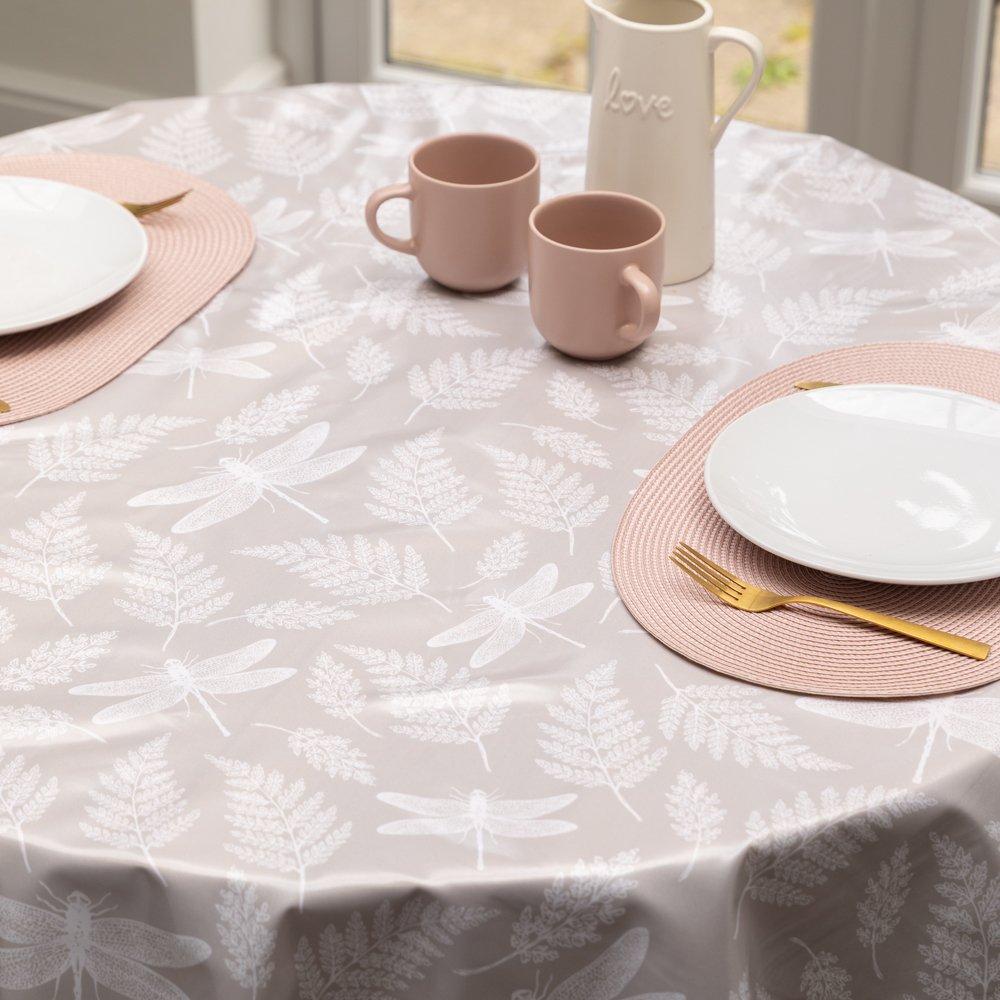 Beige - D C Fix - Dragon Fairy Wipe Clean Polyester Tablecloth - 4
