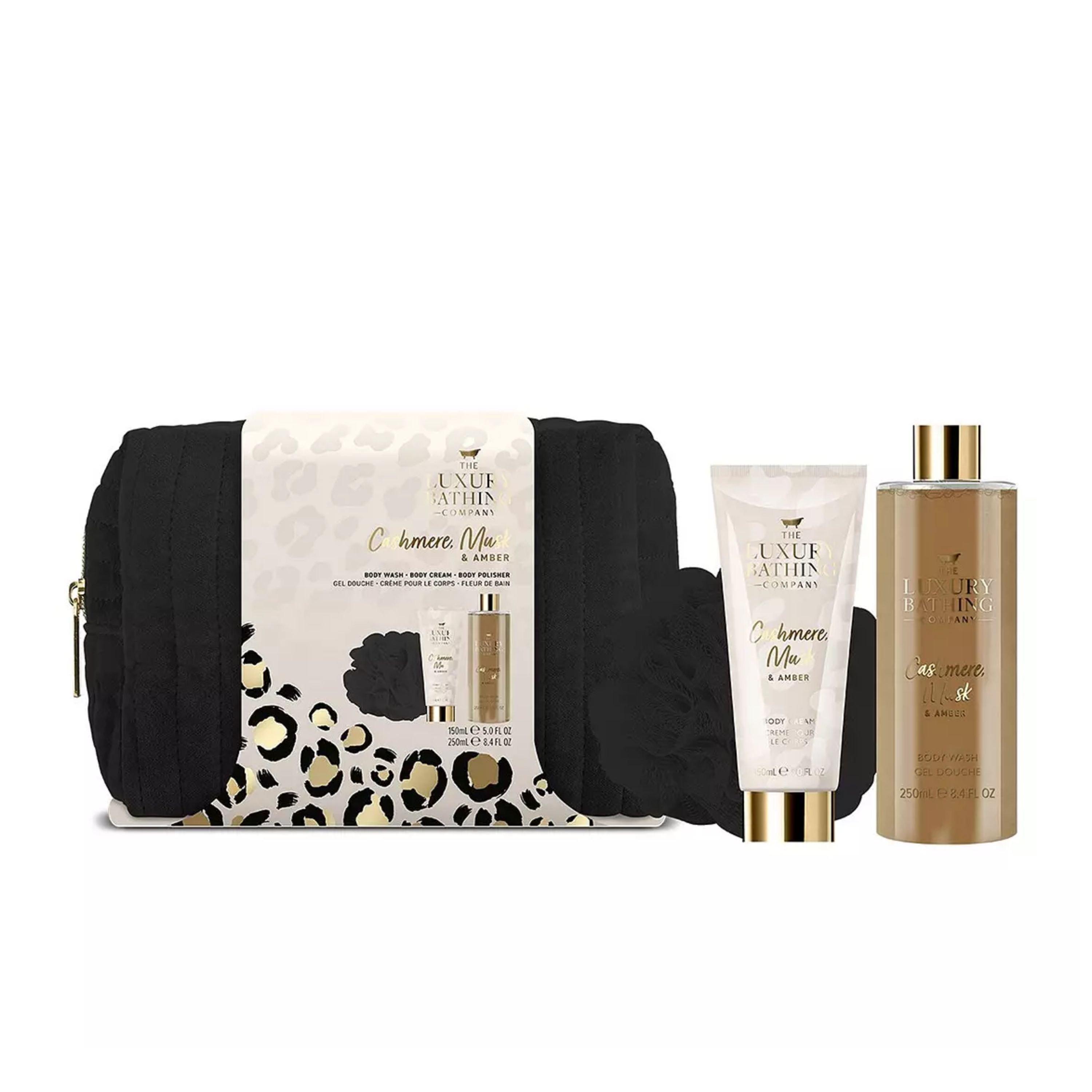 Black - Grace Cole - Weekend Washbag Set - Cashmere Amber & Musk