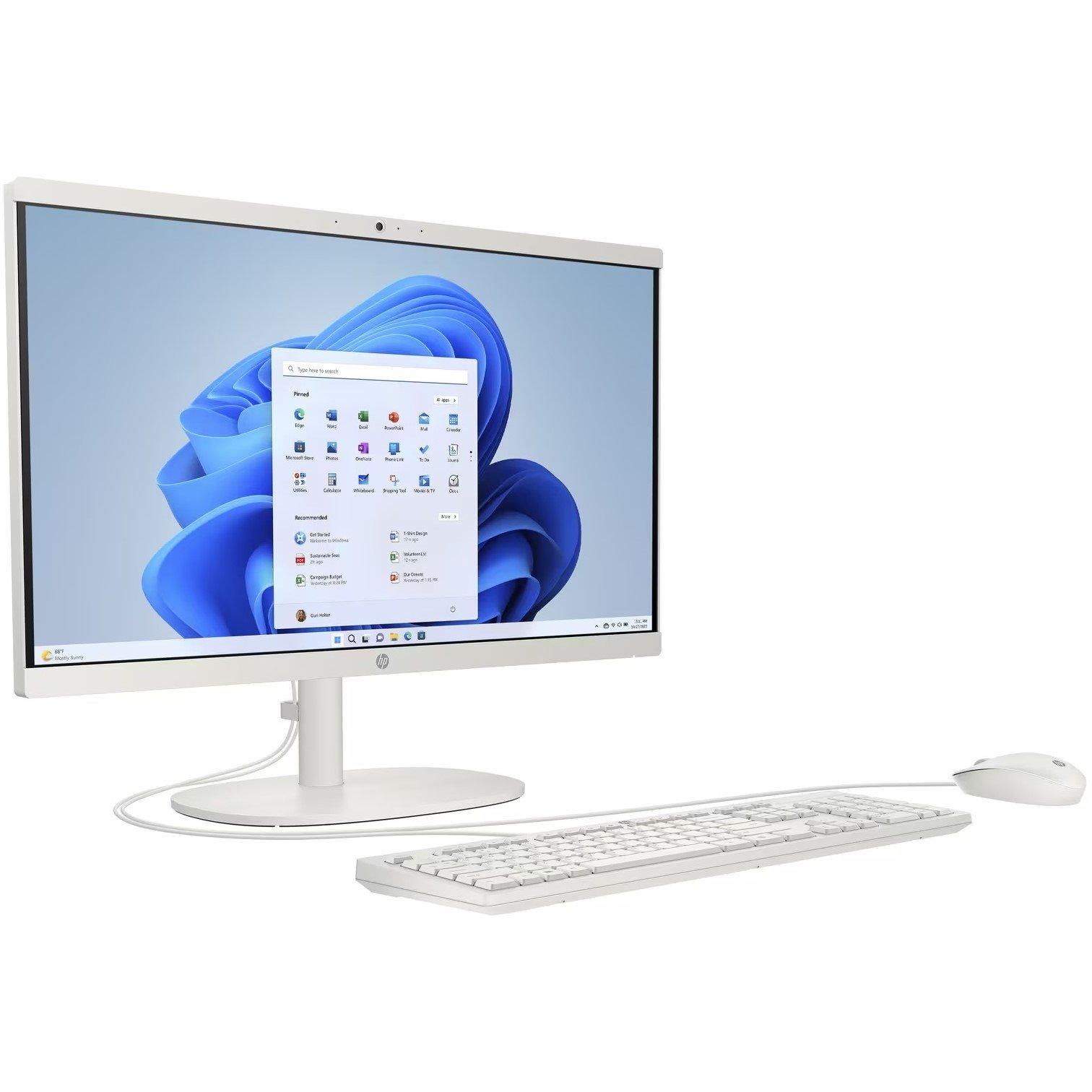 White - HP - HP 22 All In One PC Intel 8GB 256GB Win 11 - 2