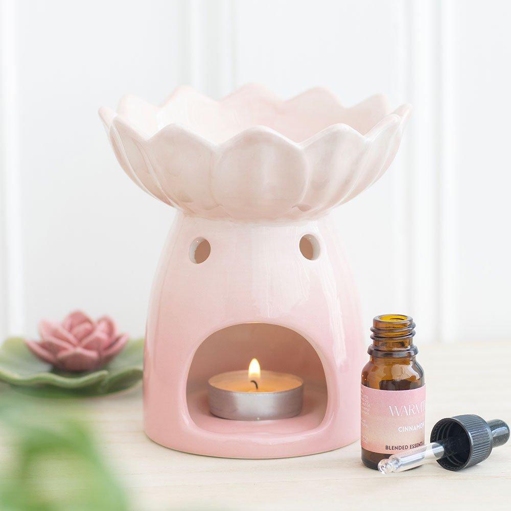 Something Different Pink Water Lily Oil Burner and Wax Warmer