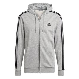 adidas Essentials French Terry 3 Stripes Full Zip Hoodie