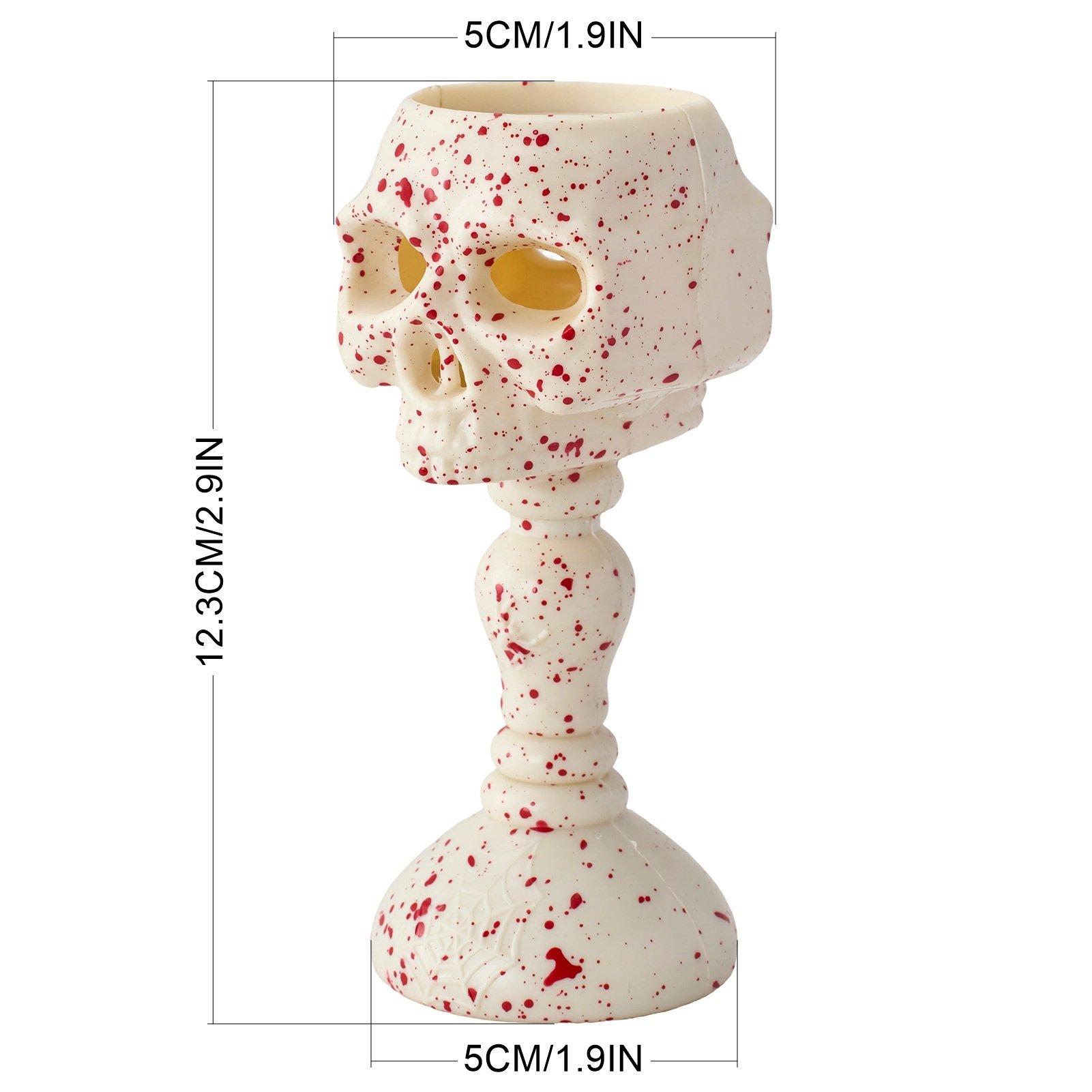 Beige - LIFE IDEAS - LED Spooky Double-Faced Skull Lamp - 2