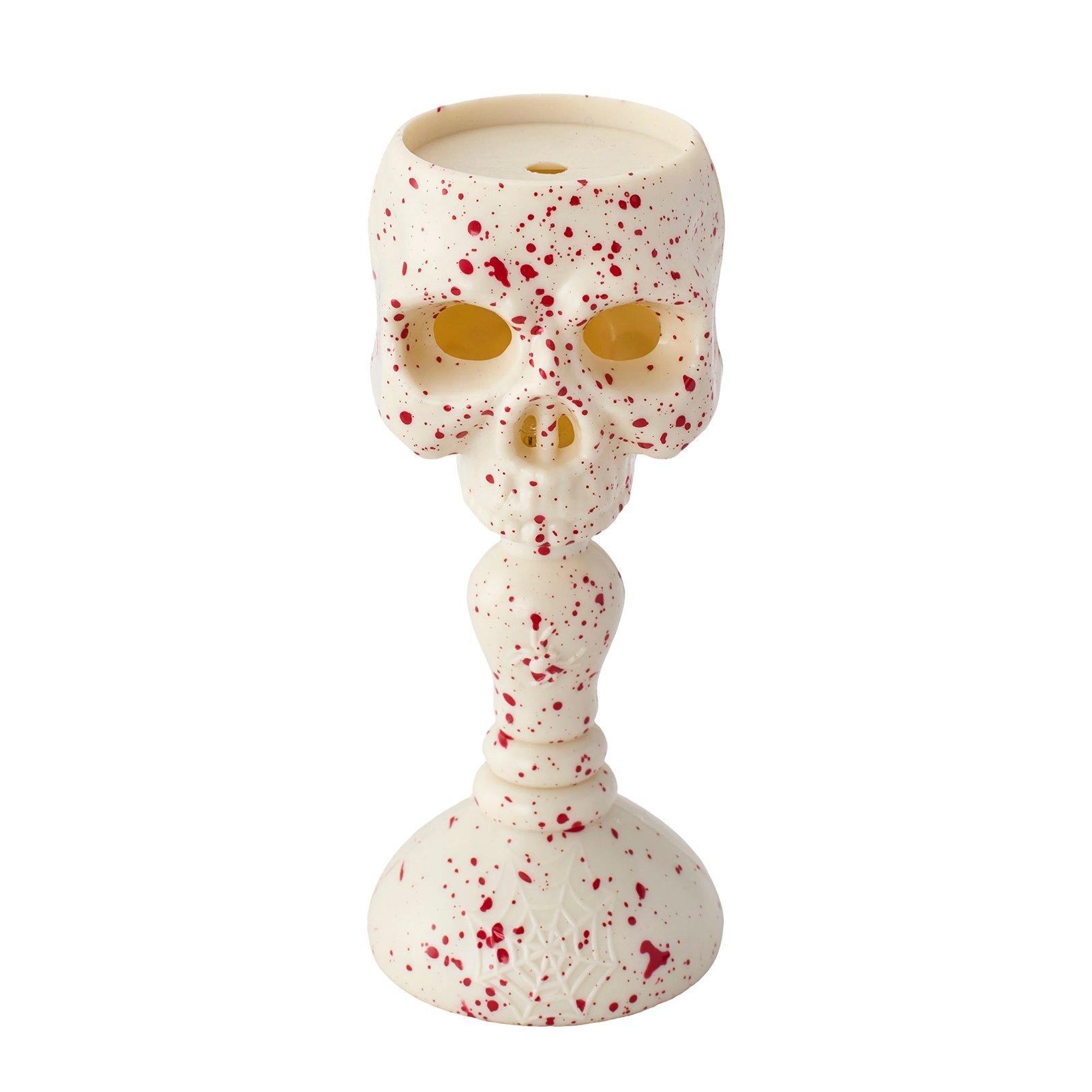 Beige - LIFE IDEAS - LED Spooky Double-Faced Skull Lamp - 4
