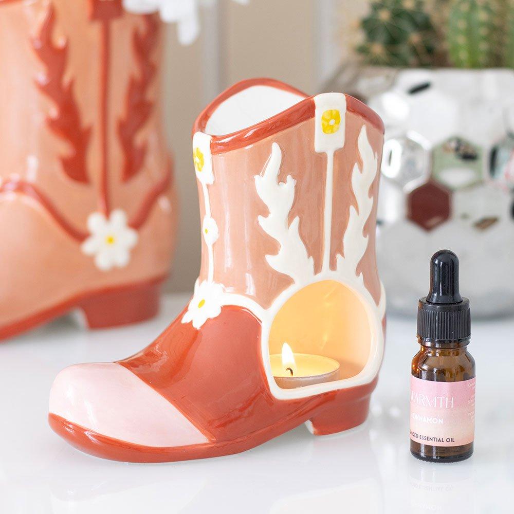 Pink - Something Different - Cowboy Boot Oil Burner and Wax Warmer - 2