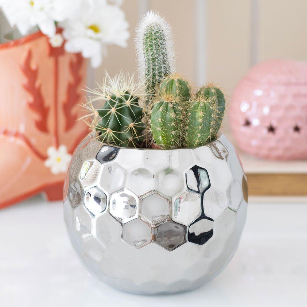 Something Different  Disco Ball Vase Silver