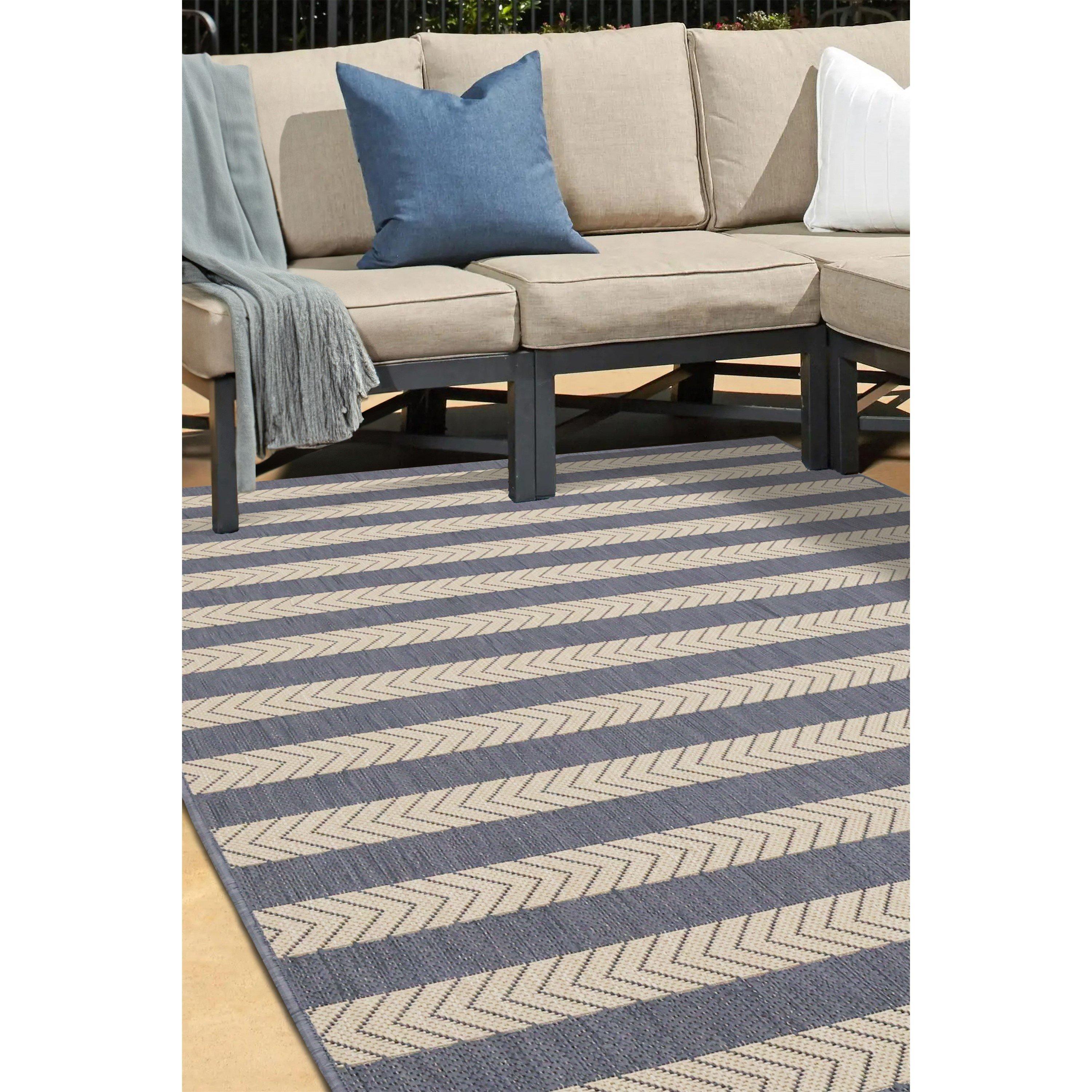 Homemaker  Eden Stripe Rug Denim - 160x230cm