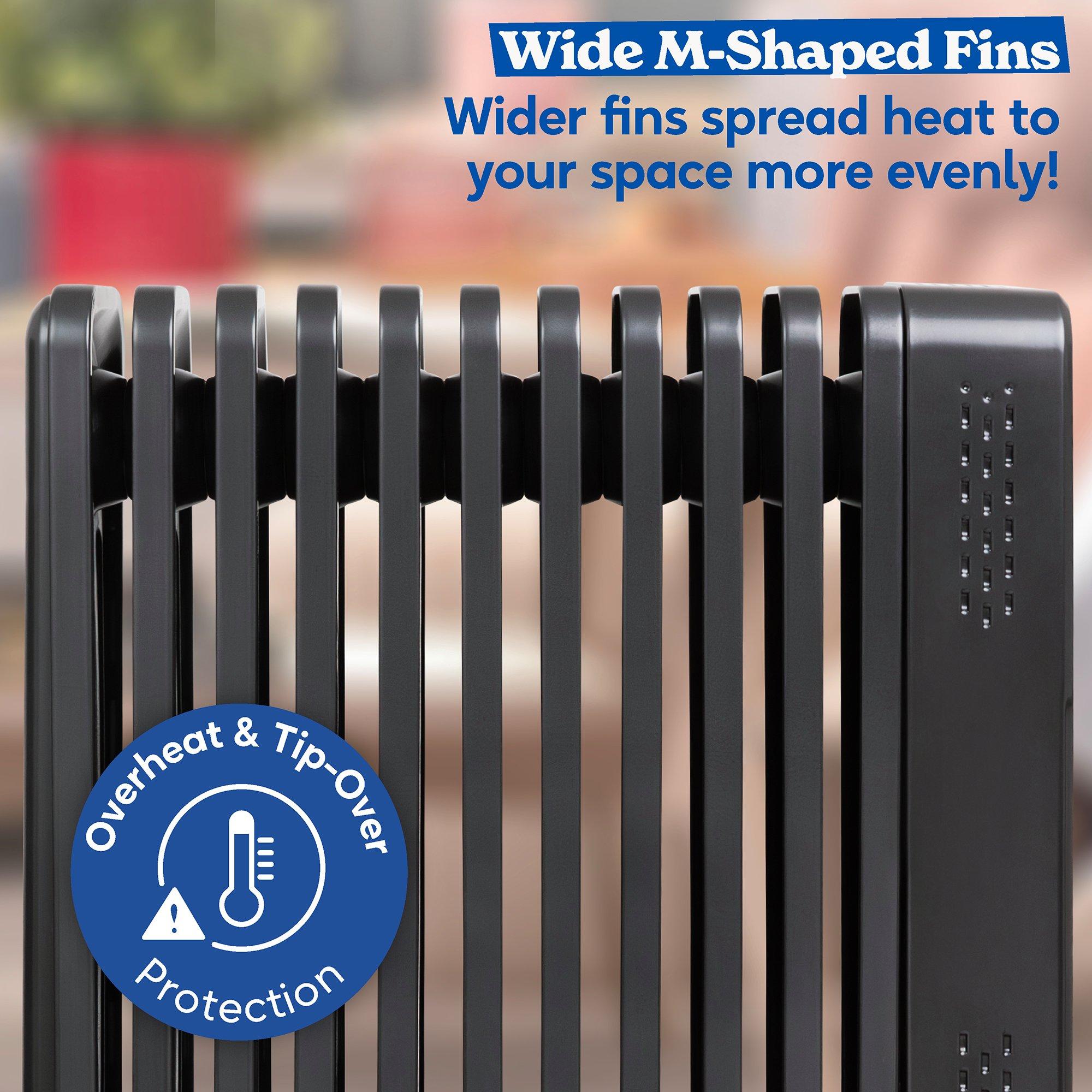 Graphite - Russell Hobbs - RHOFR2500-M-D 11 Fin Digital Oil Filled Radiator - 6