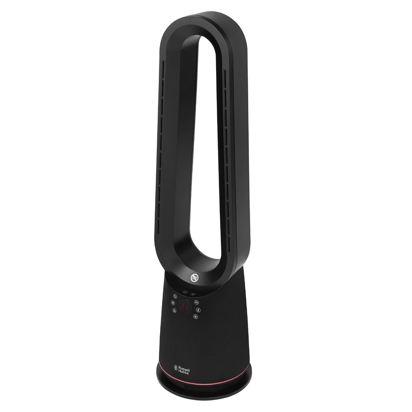 Black - Russell Hobbs - RHBHC2030B Bladeless Heat and Cool Fan with Remote - 12